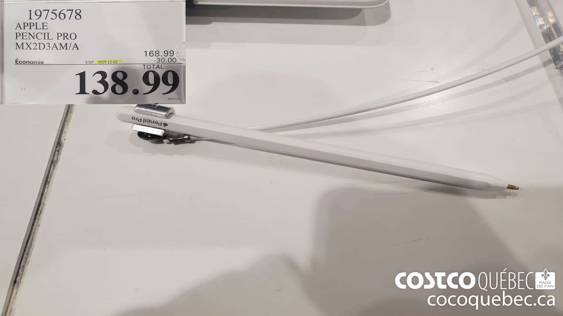 1975678 APPLE PENCIL PRO MX2D3AM/A  ($30.00 INSTANT SAVINGS EXPIRES ON 2025-12-02) $138.99