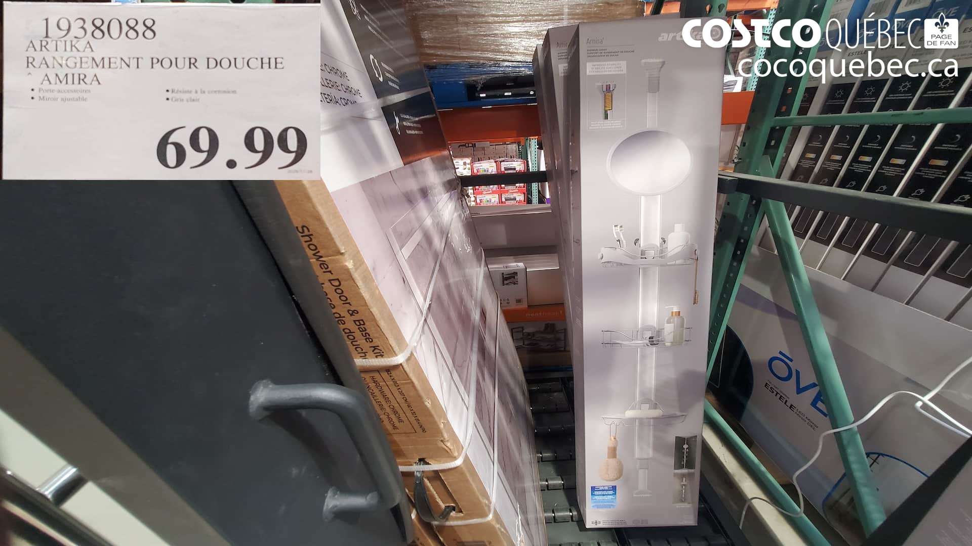 1938088 ARTIKA RANGEMENT POUR DOUCHE AMIRA  $69.99