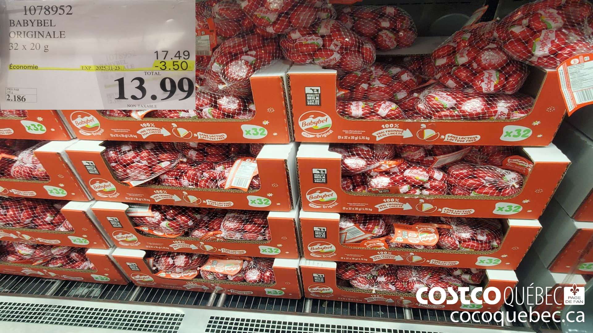 1078952 BABYBEL ORIGINALE 32 X 20G ($3.50 INSTANT SAVINGS EXPIRES ON 2025-11-23) $13.99
