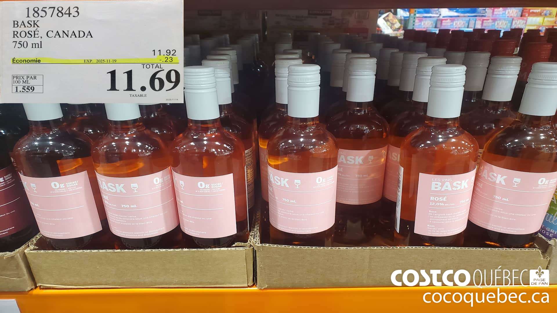 1857843 BASK ROSE 150 ML  ($0.23 INSTANT SAVINGS EXPIRES ON 2025-11-19) $11.69