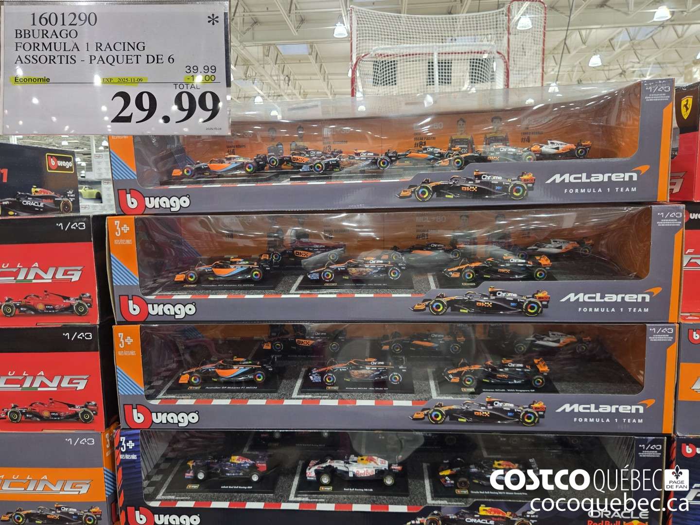 1601290 BBURAGO FORMULA 1 RACING ASSORTIS PAQUET DE 6  ($10.00 INSTANT SAVINGS EXPIRES ON 2025-11-09) $29.99