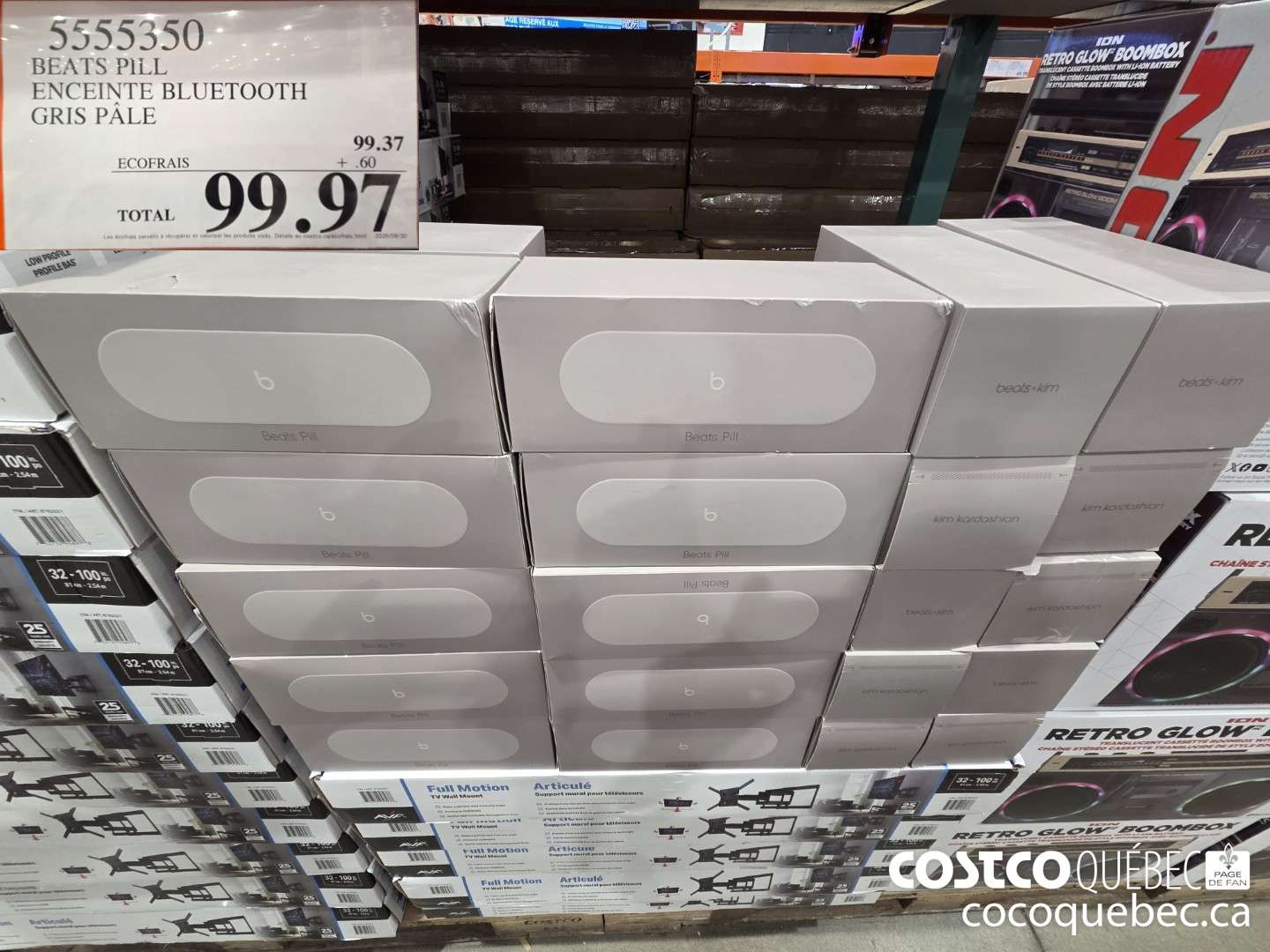 5555350 BEATS PILL ENCEINTE BLUETOOTH GRIS PALE $99.97