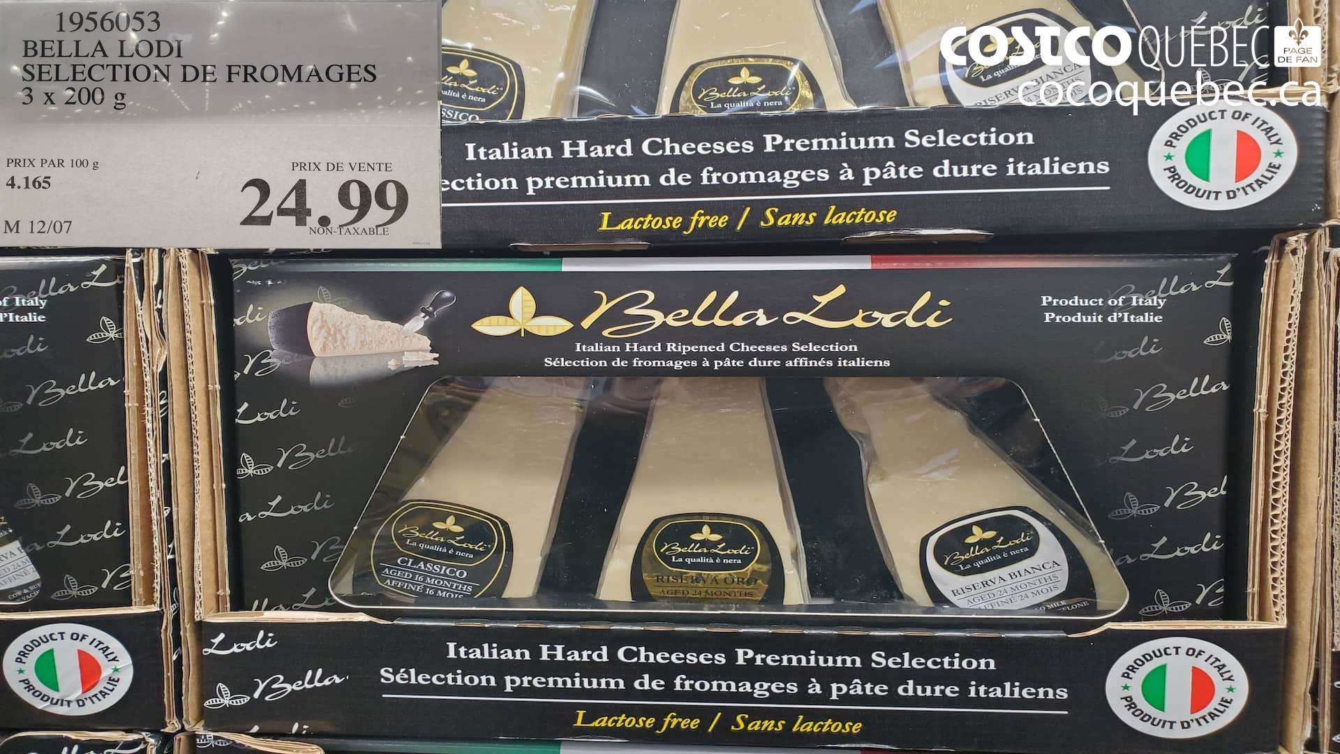 1956053 BELLA LODI SELECTION DE FROMAGES 3x 200 G $24.99