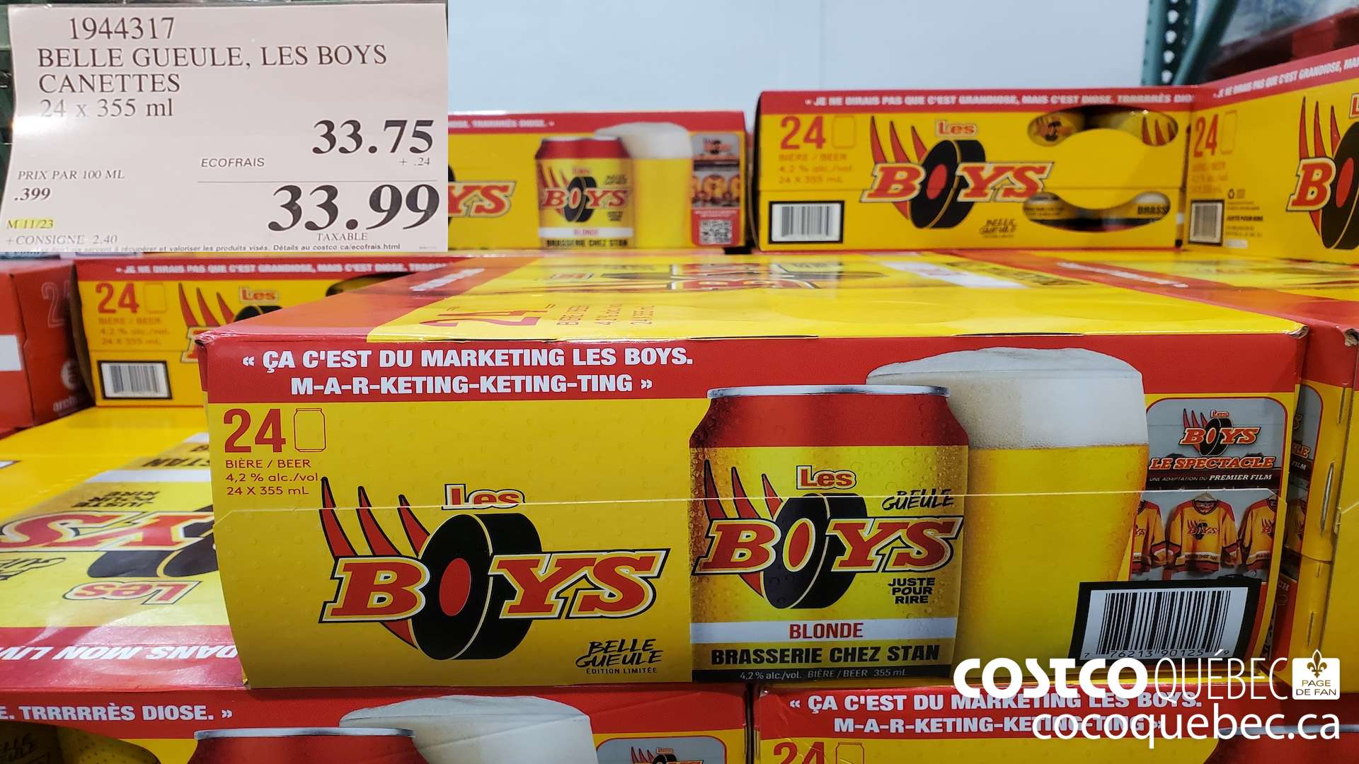 1944317 BELLE GUEULE, LES BOYS CANETTES 24 x 355 ml $33.99