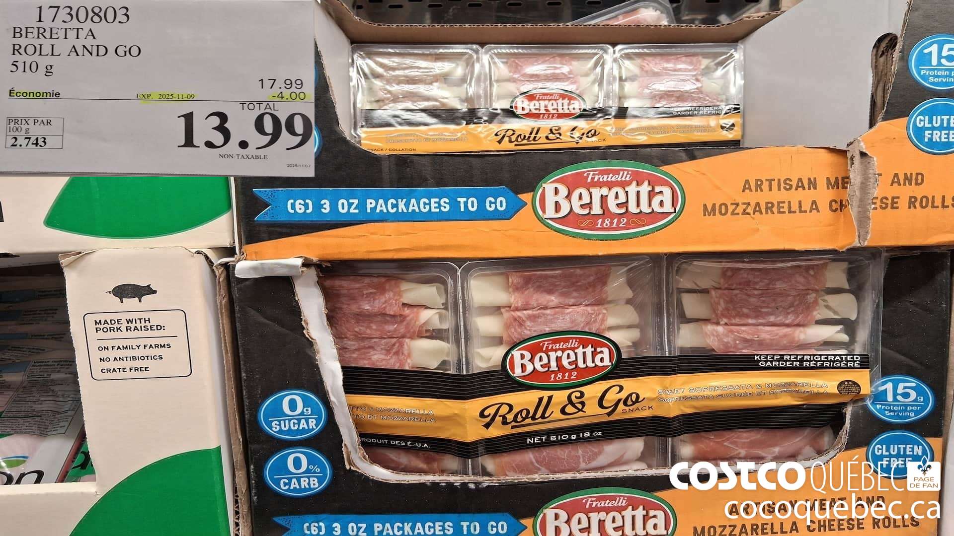 1730803 BERETTA ROLL AND GO 510G ($4.00 INSTANT SAVINGS EXPIRES ON 2025-11-09) $13.99