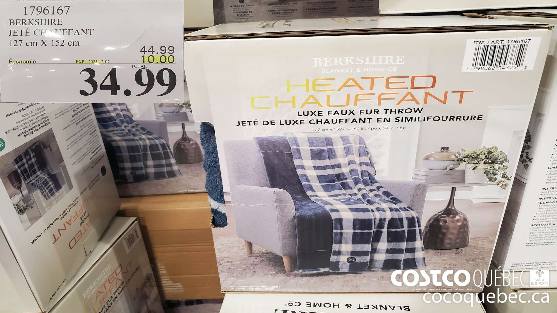 1796167 BERKSHIRE JETE CHAUFFANT 100 % Polyester  ($10.00 INSTANT SAVINGS EXPIRES ON 2025-12-07) $34.99