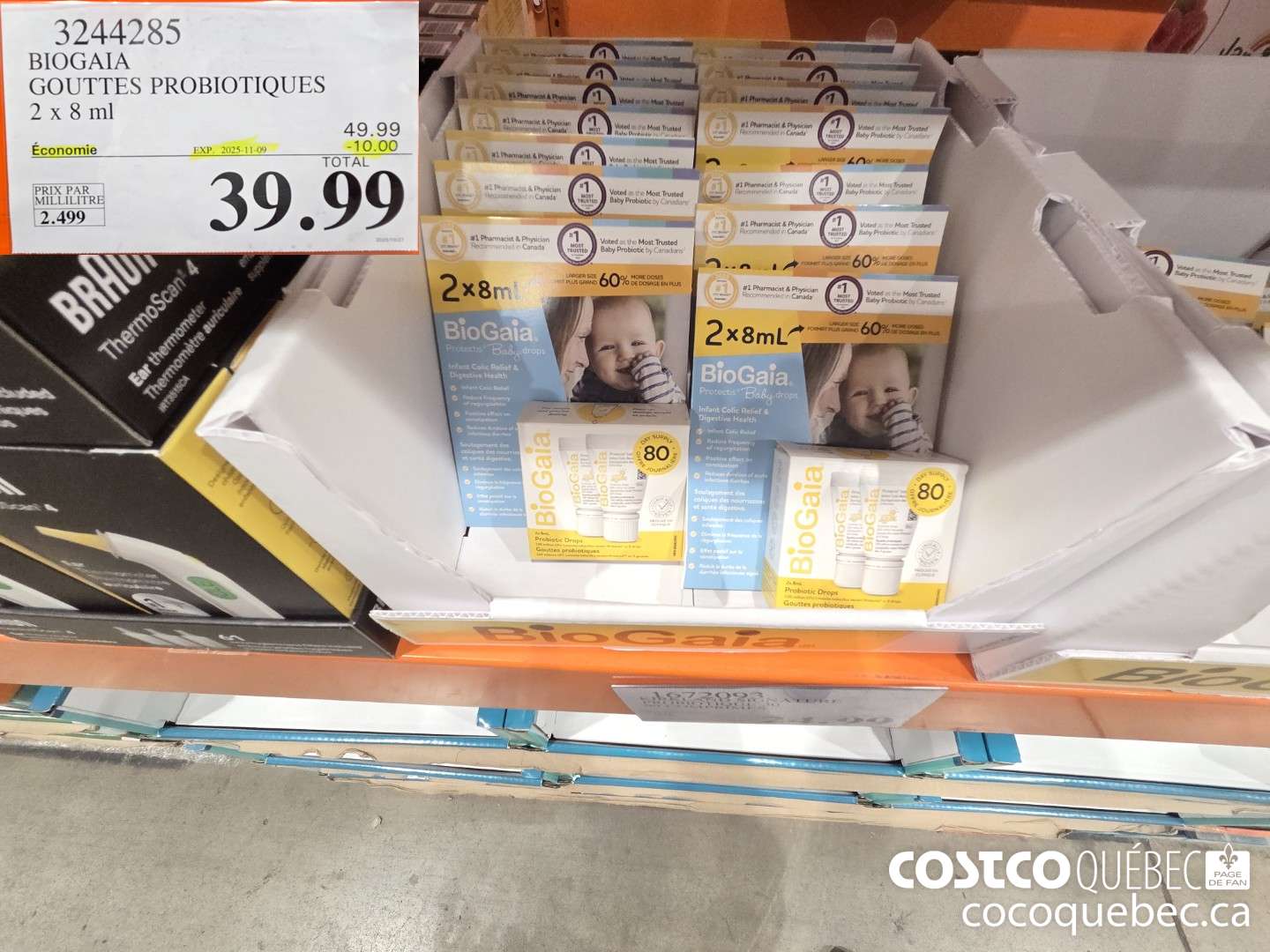 3244285 BIOGAIA GOUTTES PROBIOTIQUES 2 X 8ML ($10.00 INSTANT SAVINGS EXPIRES ON 2025-11-09) $39.99