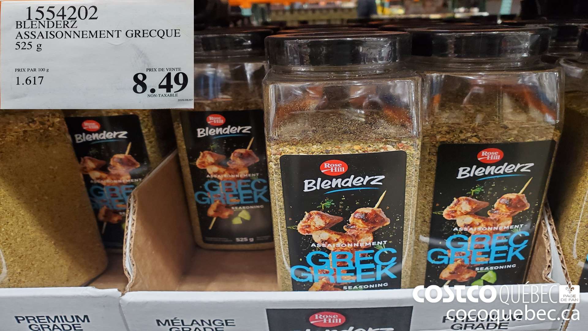 1554202 BLENDERZ ASSAISONNEMENT GRECQUE 525 g $8.49