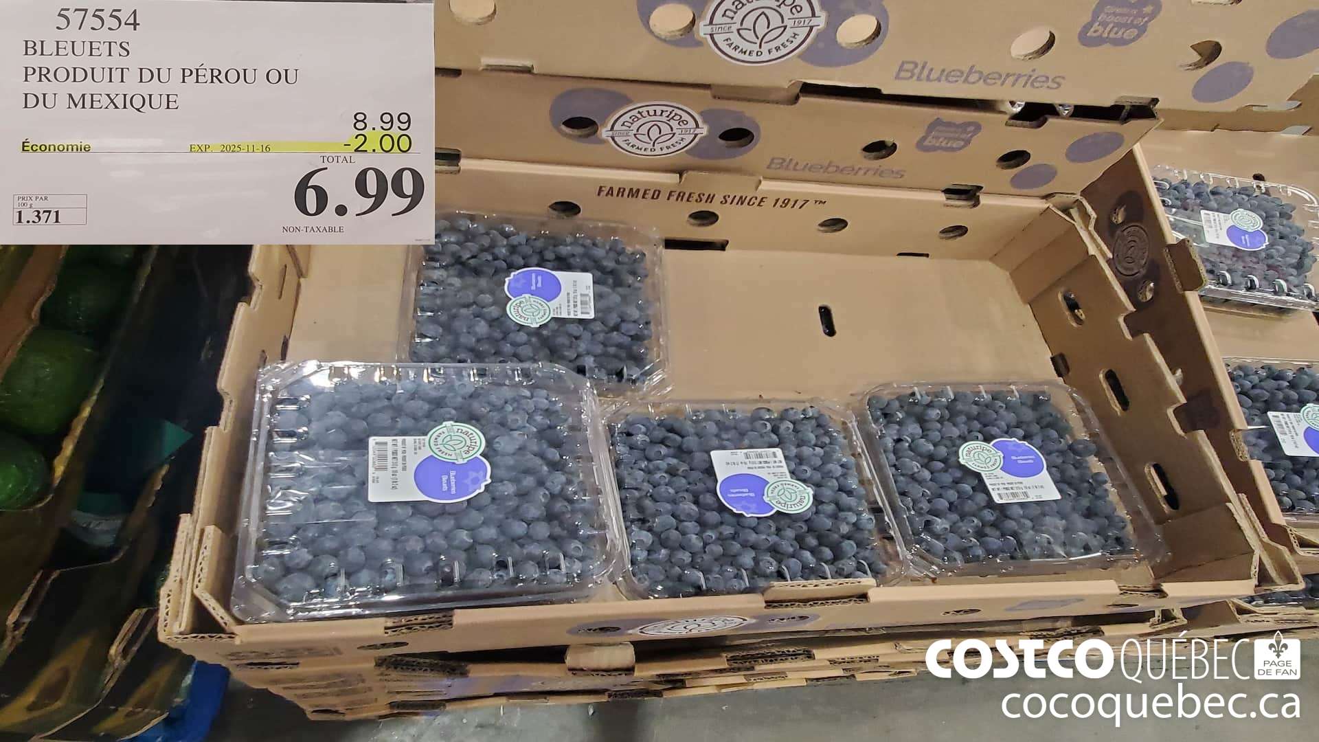 57554 BLEUETS PRODUIT DES ETATS-UNIS  ($2.00 INSTANT SAVINGS EXPIRES ON 2025-11-16) $6.99