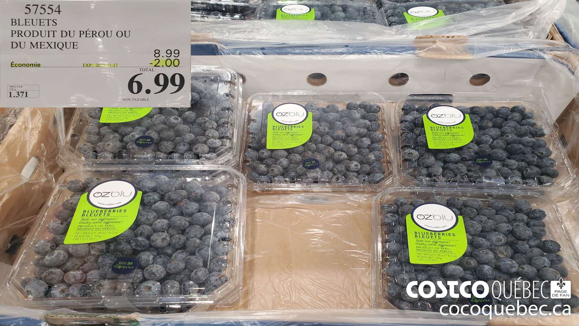 57554 BLEUETS PRODUIT DES ETATS-UNIS  ($2.00 INSTANT SAVINGS EXPIRES ON 2025-11-17) $6.99