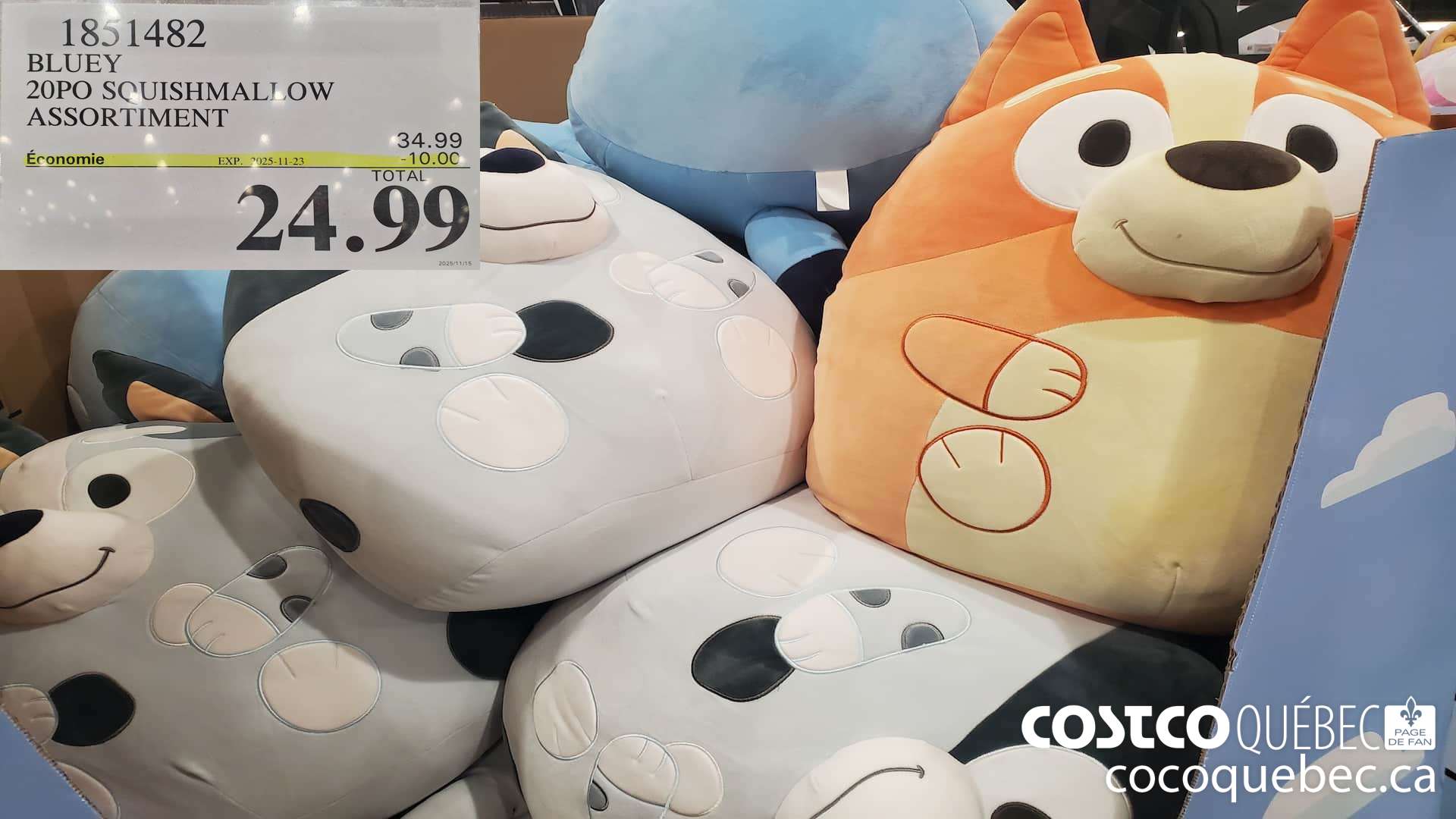 1851482 BLUEY 20PO SQUISHMALOW ASSORTIMENT ($10.00 INSTANT SAVINGS EXPIRES ON 2025-11-23) $24.99