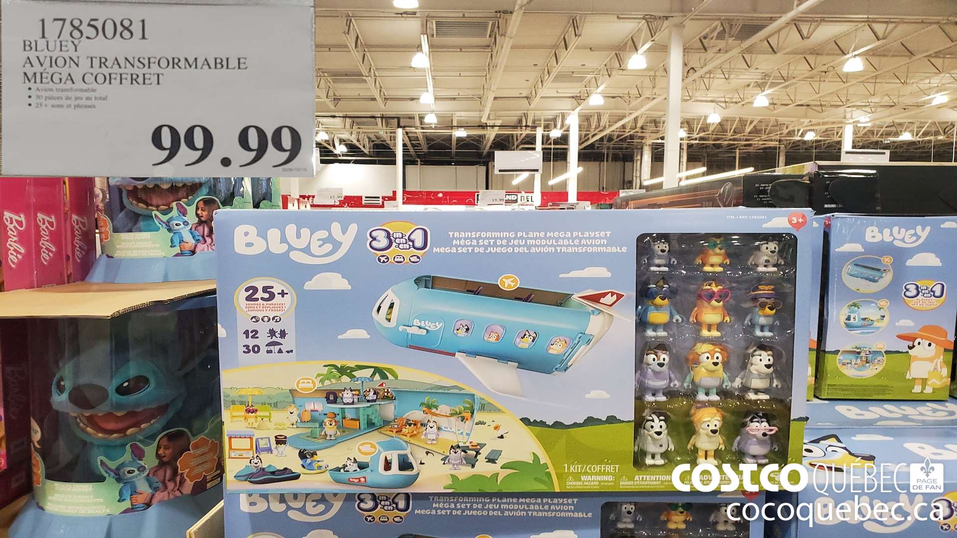 1785081 BLUEY AVION TRANSFORMABLE MEGA COFFRET  $99.99