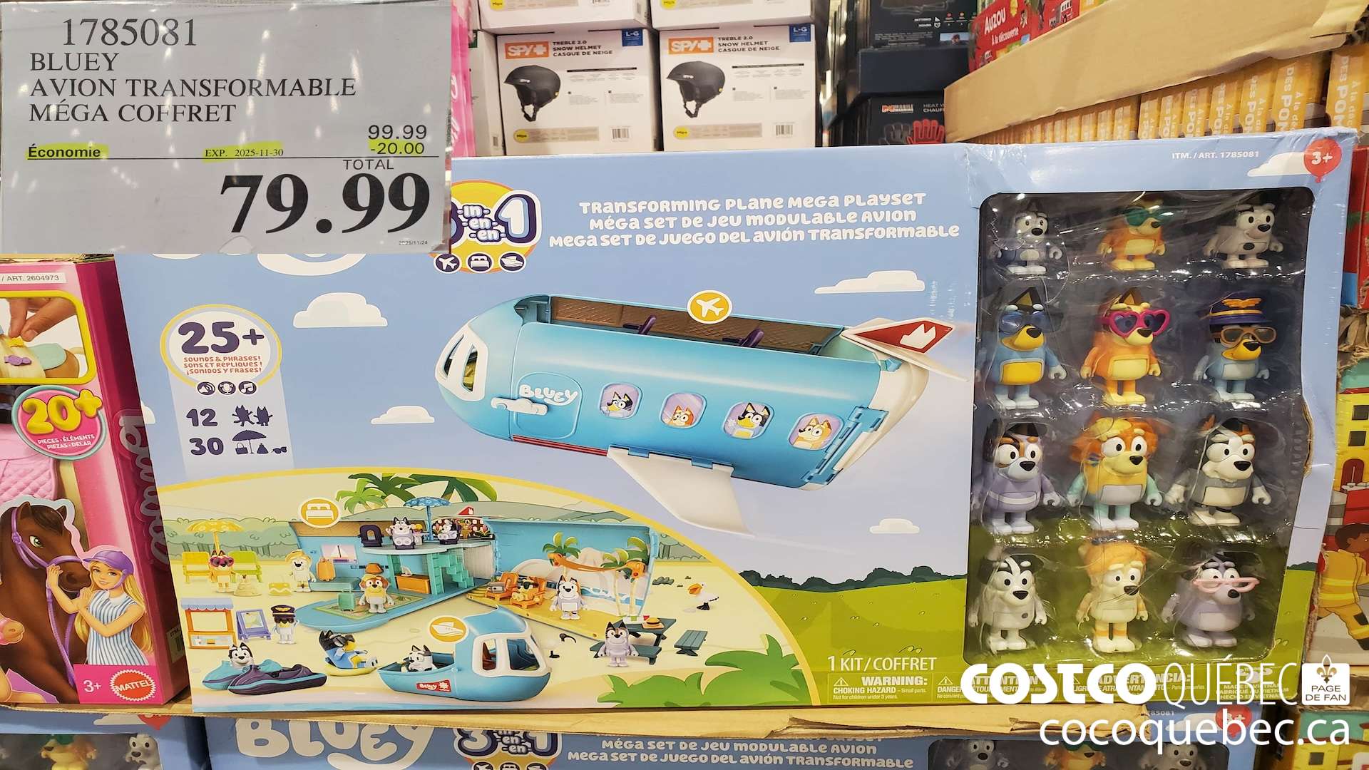 1785081 BLUEY AVION TRANSFORMABLE MEGA COFFRET  ($20.00 INSTANT SAVINGS EXPIRES ON 2025-11-30) $99.99