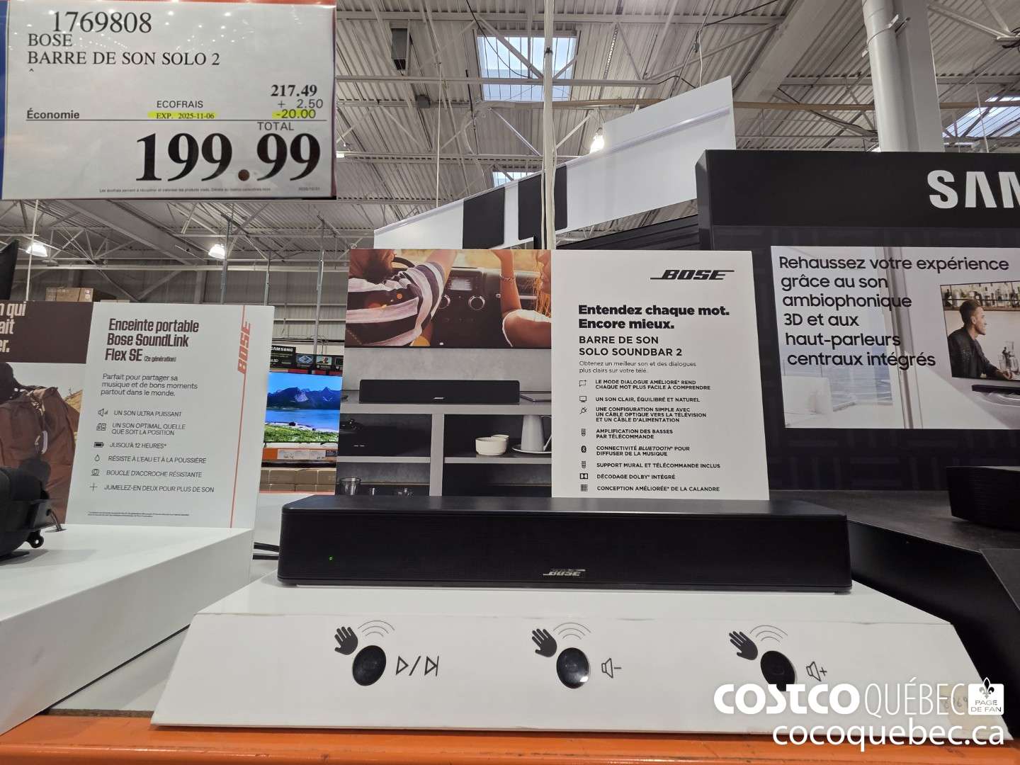 1769808 BOSE BARRE DE SON SOLO 2  ($20.00 INSTANT SAVINGS EXPIRES ON 2025-11-06) $199.99