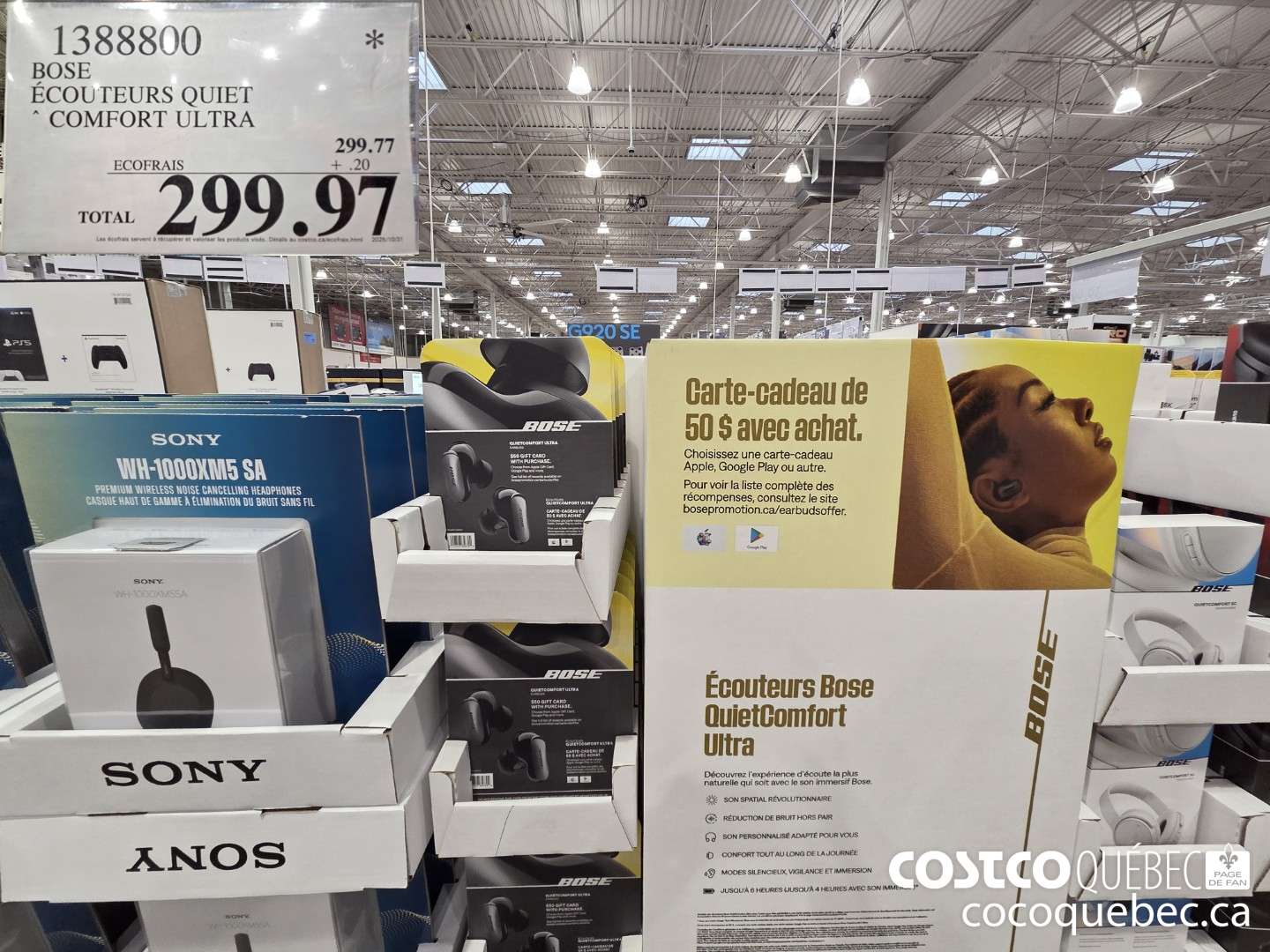 1388800 BOSE ECOUTEURS QC ULTRA  $299.97