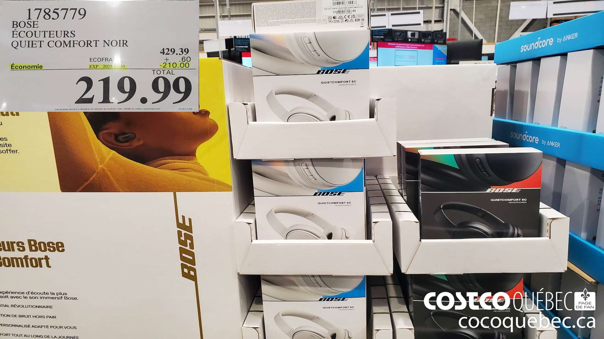 1785779 BOSE ECOUTEURS QUIET COMFORT ($210.00 INSTANT SAVINGS EXPIRES ON 2025-11-30) $219.99