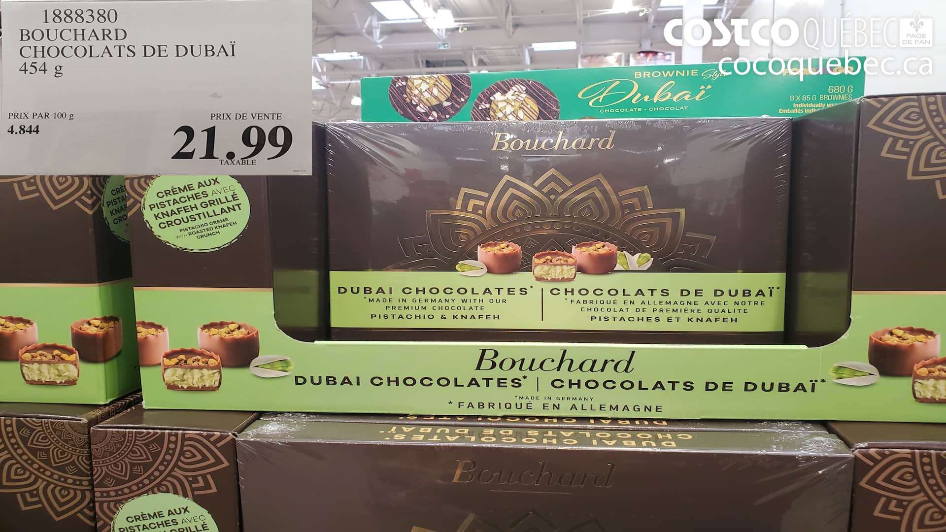 1888380 BOUCHARD CHOC'T ATES DE DUBAI 454 g  $21.99