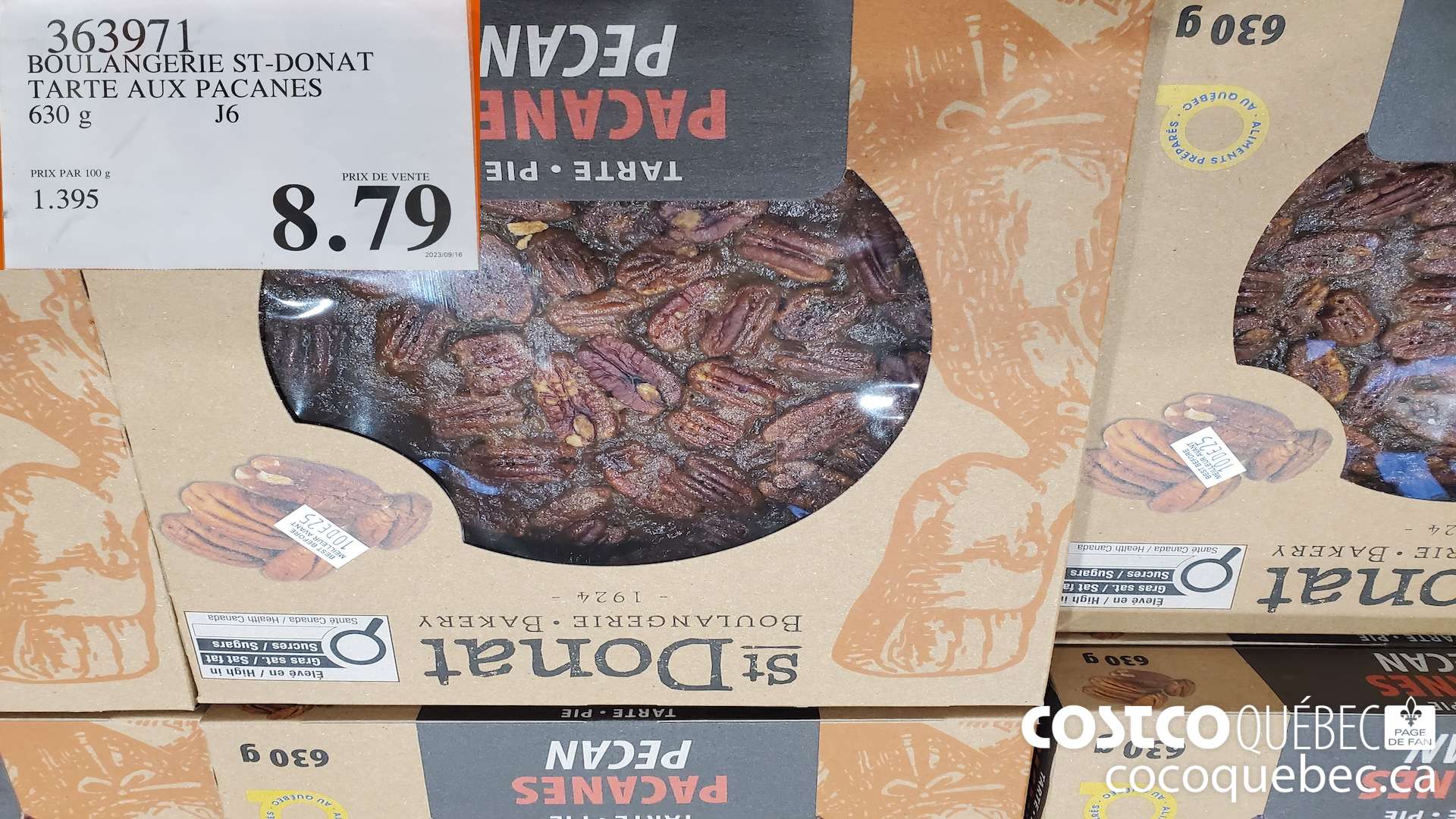 363971 BOULANGERIE ST-DONAT TARTE AUX PACANES $8.79