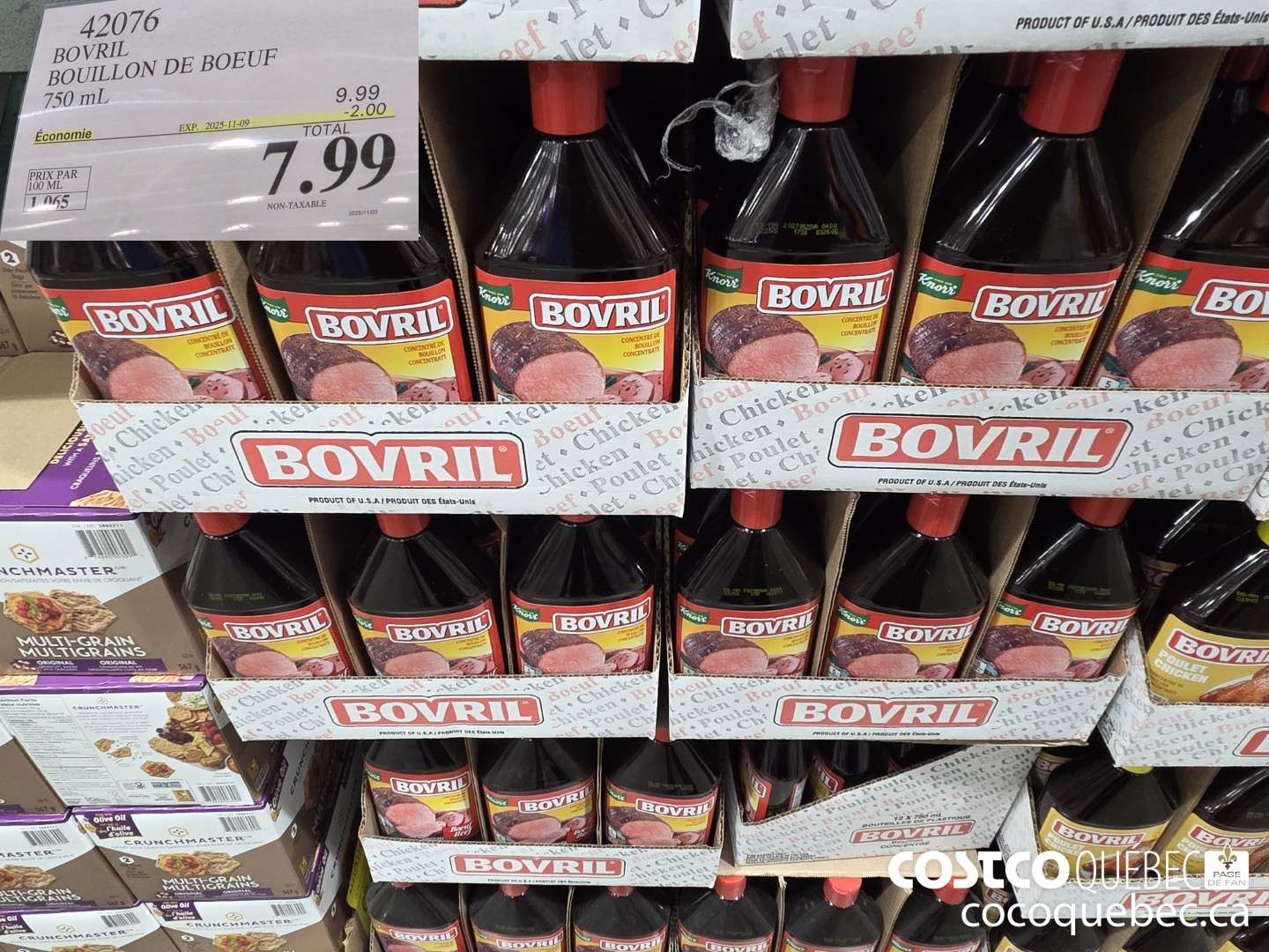 42076 BOVRIL BOUILLON DE BOEUF 750ML ($2.00 INSTANT SAVINGS EXPIRES ON 2025-11-09) $7.99