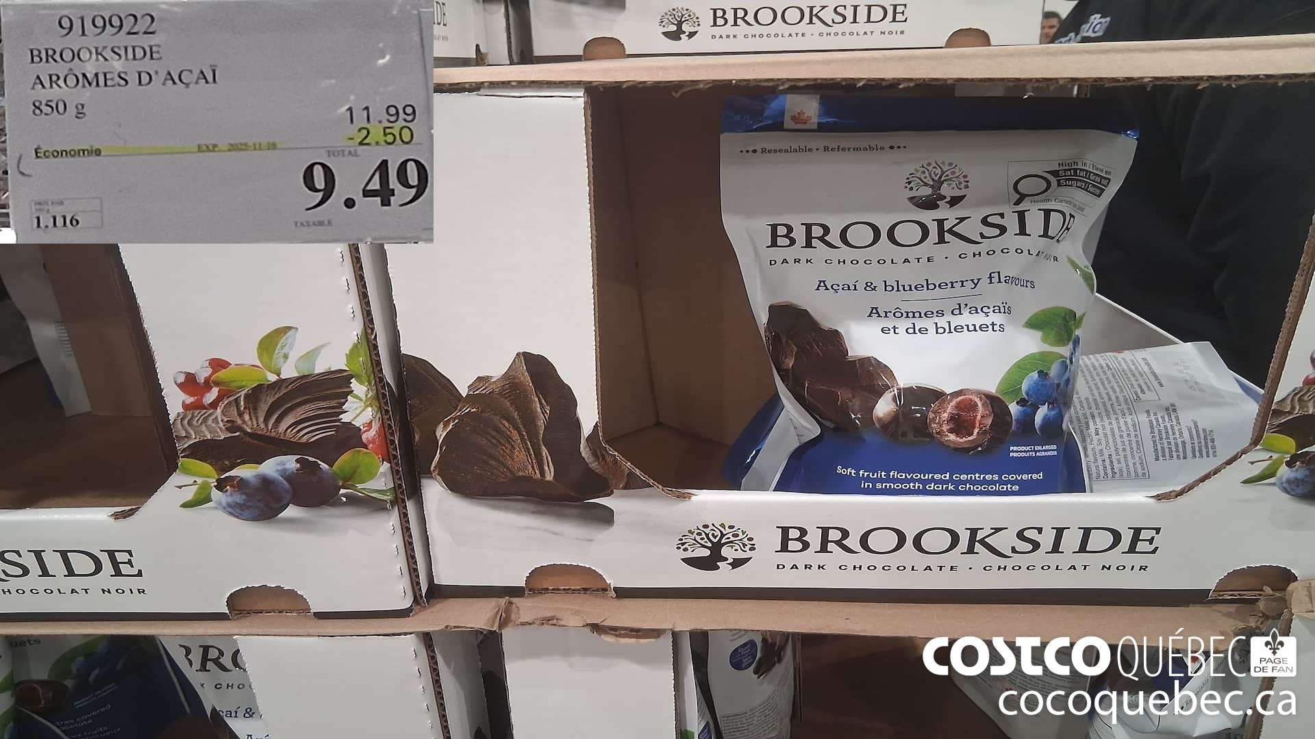 919922 BROOKSIDE AROMES D'ACAI 850G ($2.50 INSTANT SAVINGS EXPIRES ON 2025-11-16) $9.49