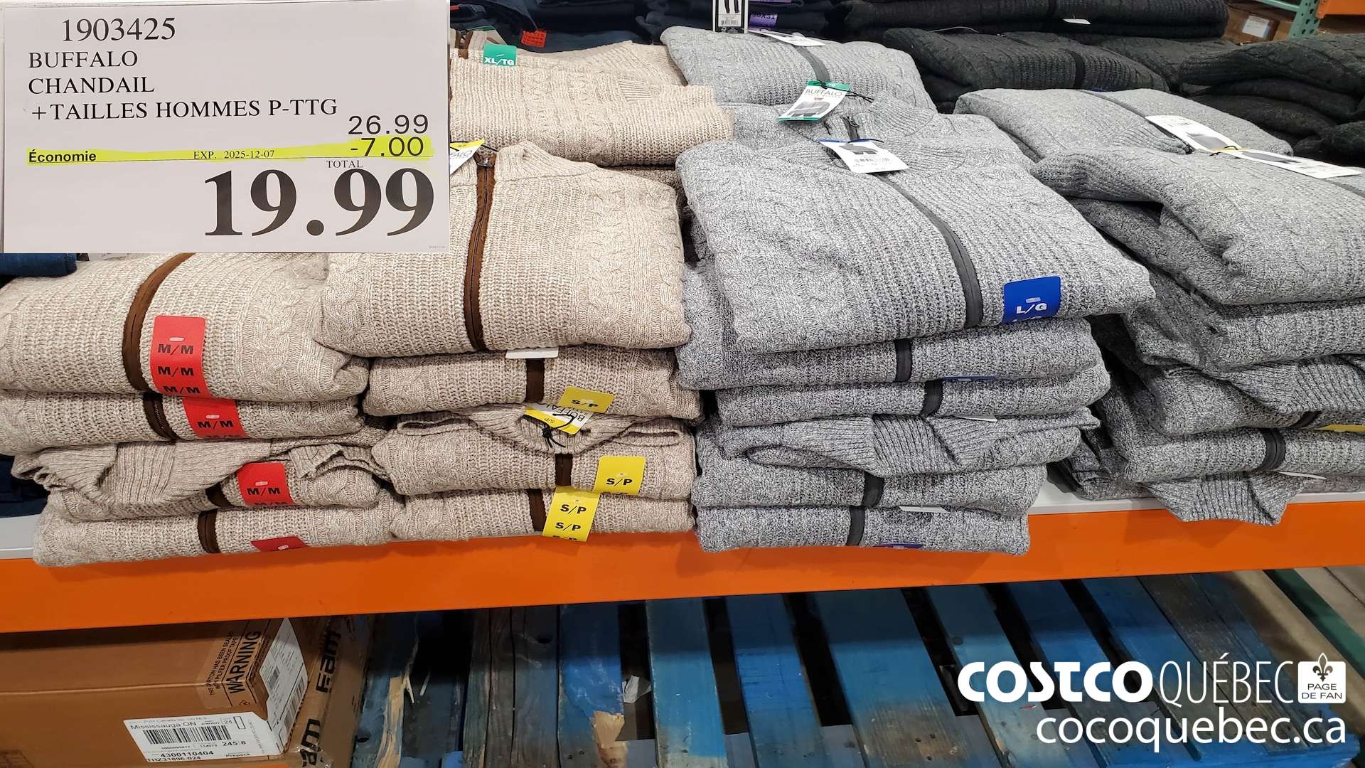 1903425 BUFFALO CHANDAIL +TAILLES HOMMES P-TTG ($7.00 INSTANT SAVINGS EXPIRES ON 2025-12-07) $19.99