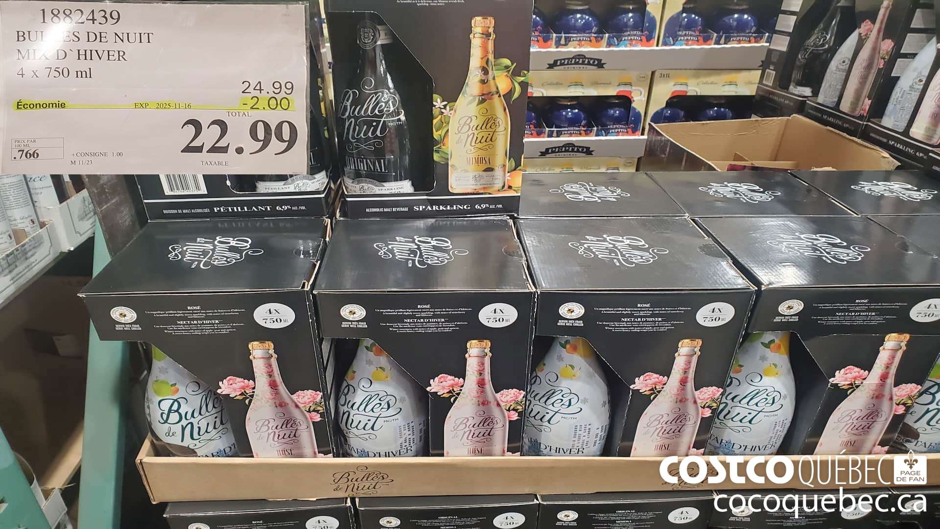 1882439 BULLES DE NUIT MIX D°HIVER 4x 750 mL  ($2.00 INSTANT SAVINGS EXPIRES ON 2025-11-16) $22.99