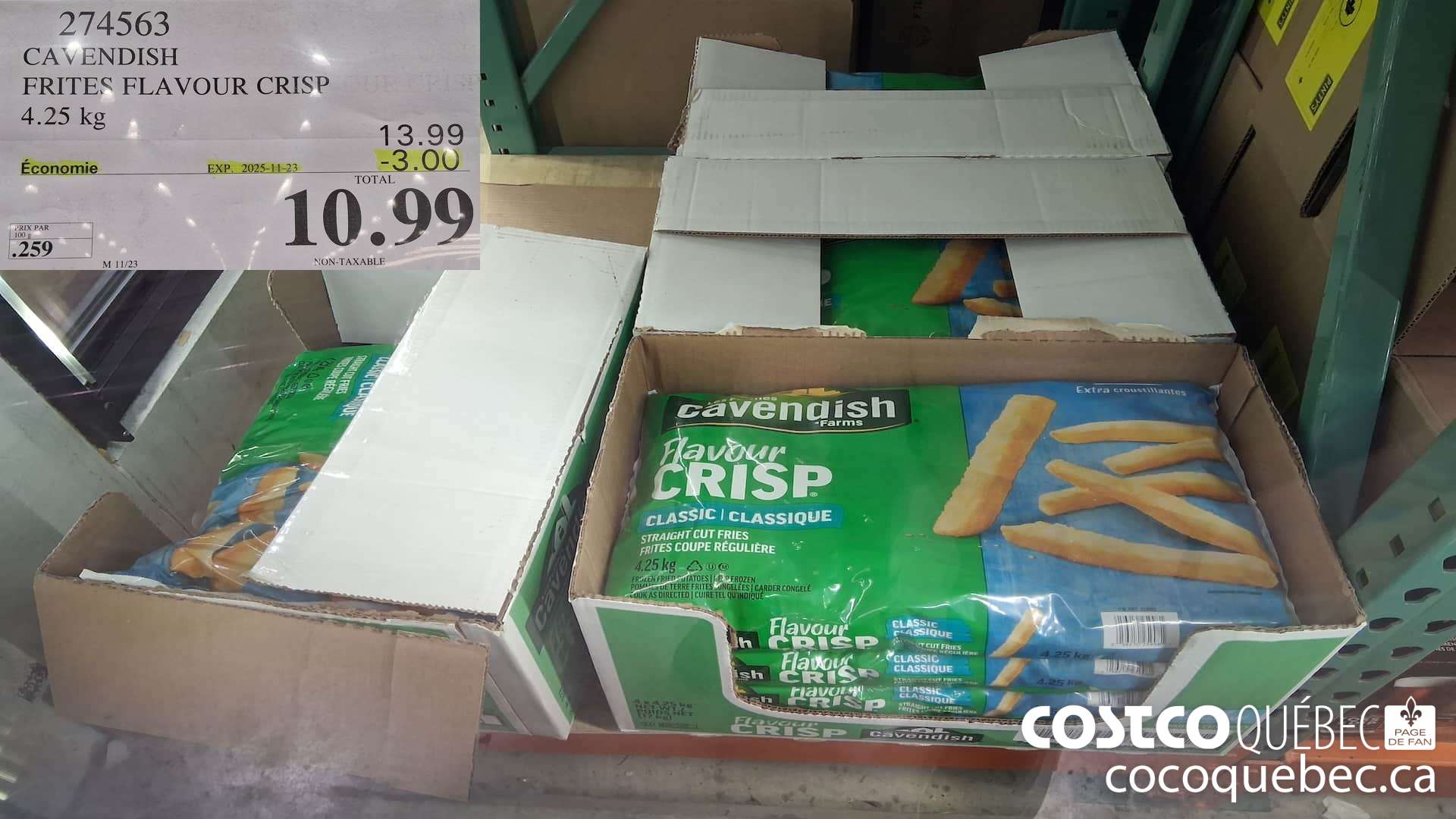 274563 CAVENDISH FRITES FLAVOUR CRISP 4.25 kG ($3.00 INSTANT SAVINGS EXPIRES ON 2025-11-23) $10.99