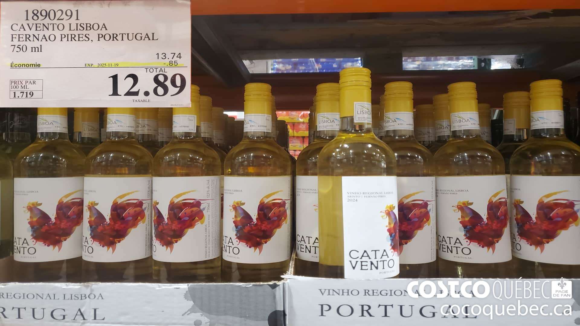1890291 CAVENTO LISBOA FERNAO PIRES, POTUGAL 750 mL  ($0.85 INSTANT SAVINGS EXPIRES ON 2025-11-19) $12.89