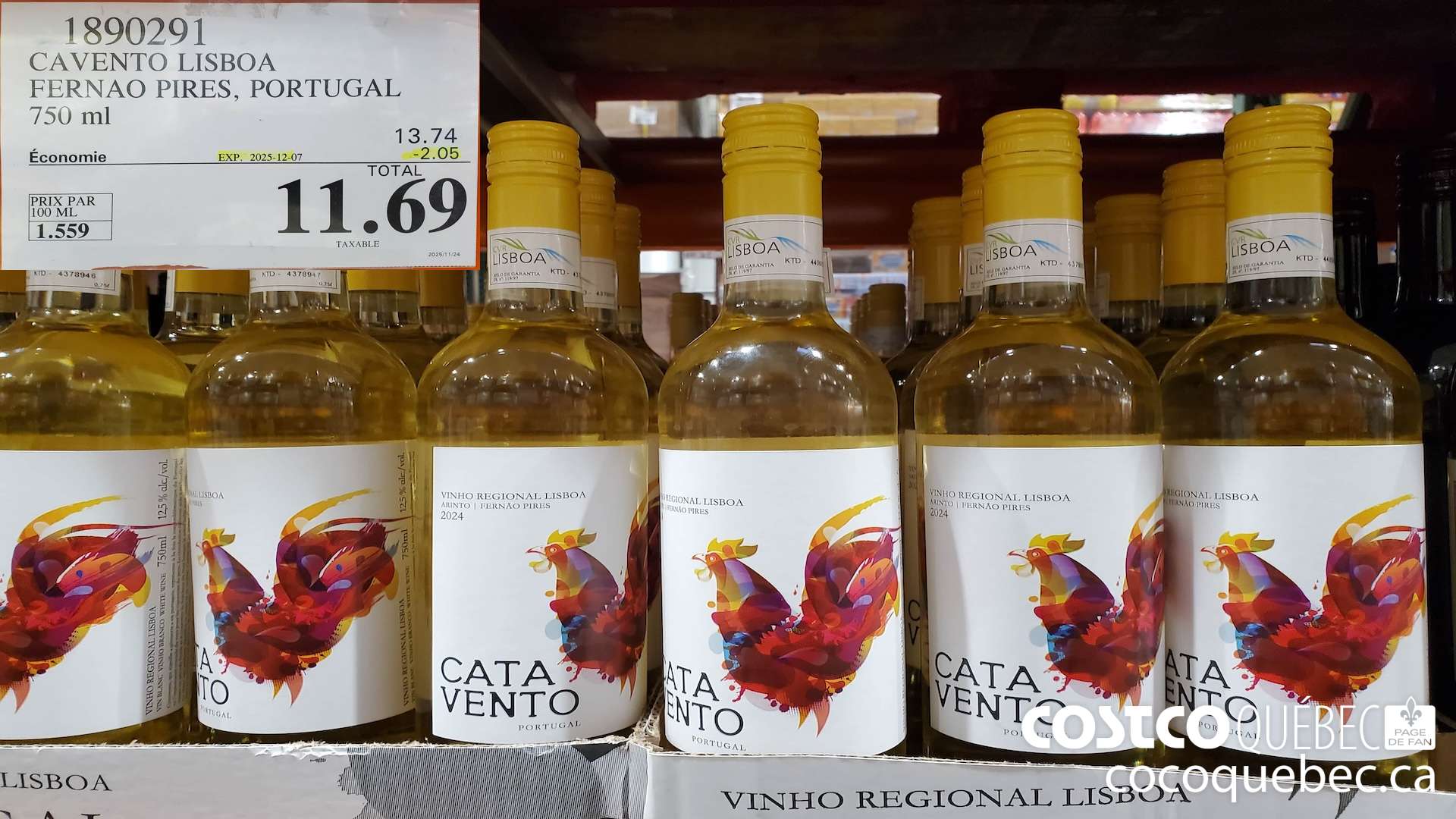 1890291 CAVENTO LISBOA FERNAO PIRES, POTUGAL 750 mL  ($2.05 INSTANT SAVINGS EXPIRES ON 2025-12-07) $11.69