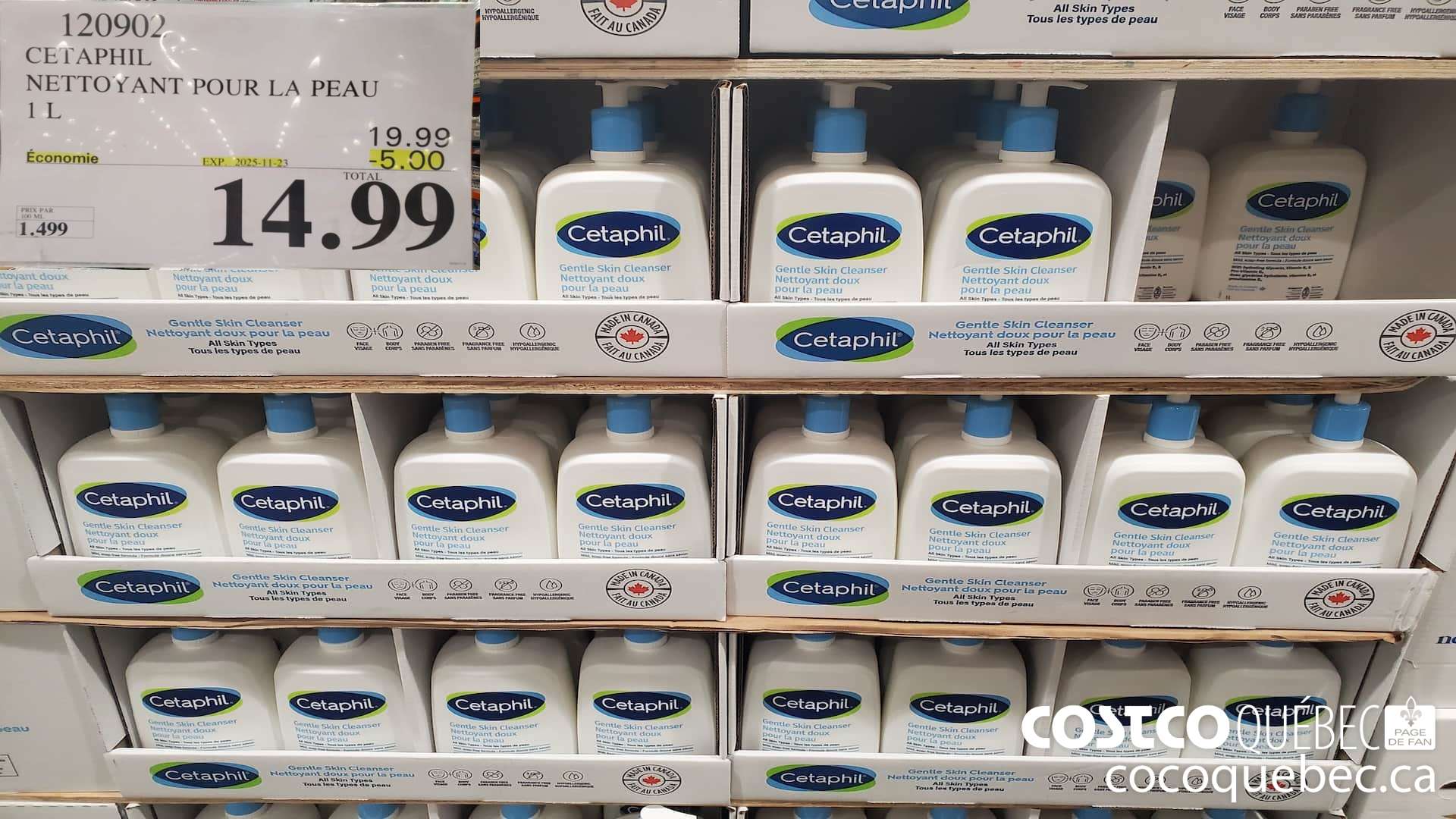 120902 CETAPHIL NETTOYANT POUR LA PEAU 1L ($5.00 INSTANT SAVINGS EXPIRES ON 2025-11-23) $14.99