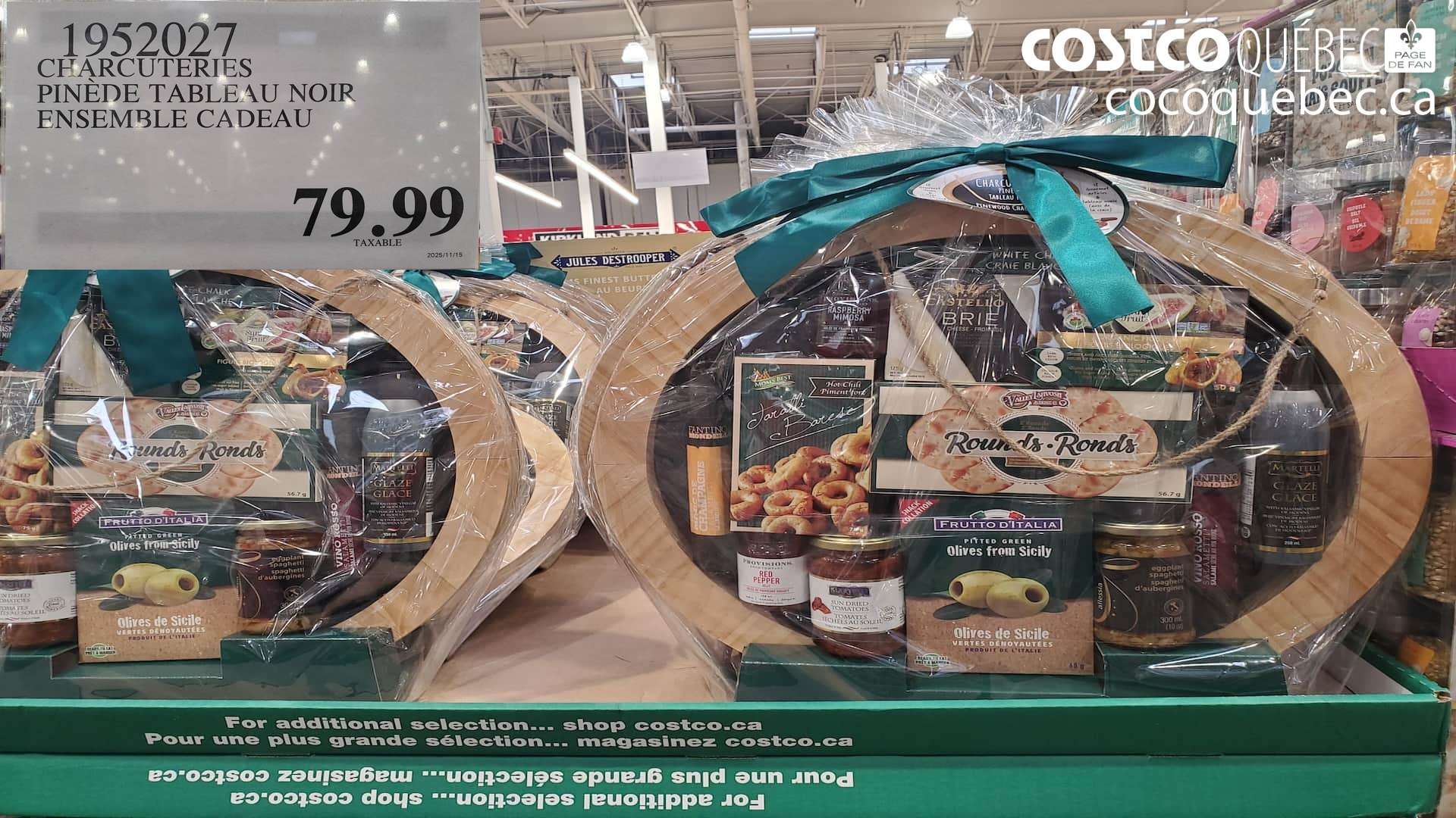 1952027 CHARCUTERIES PINEDE TABLEAU NOIR ENSEMBLE CADEAU $79.99