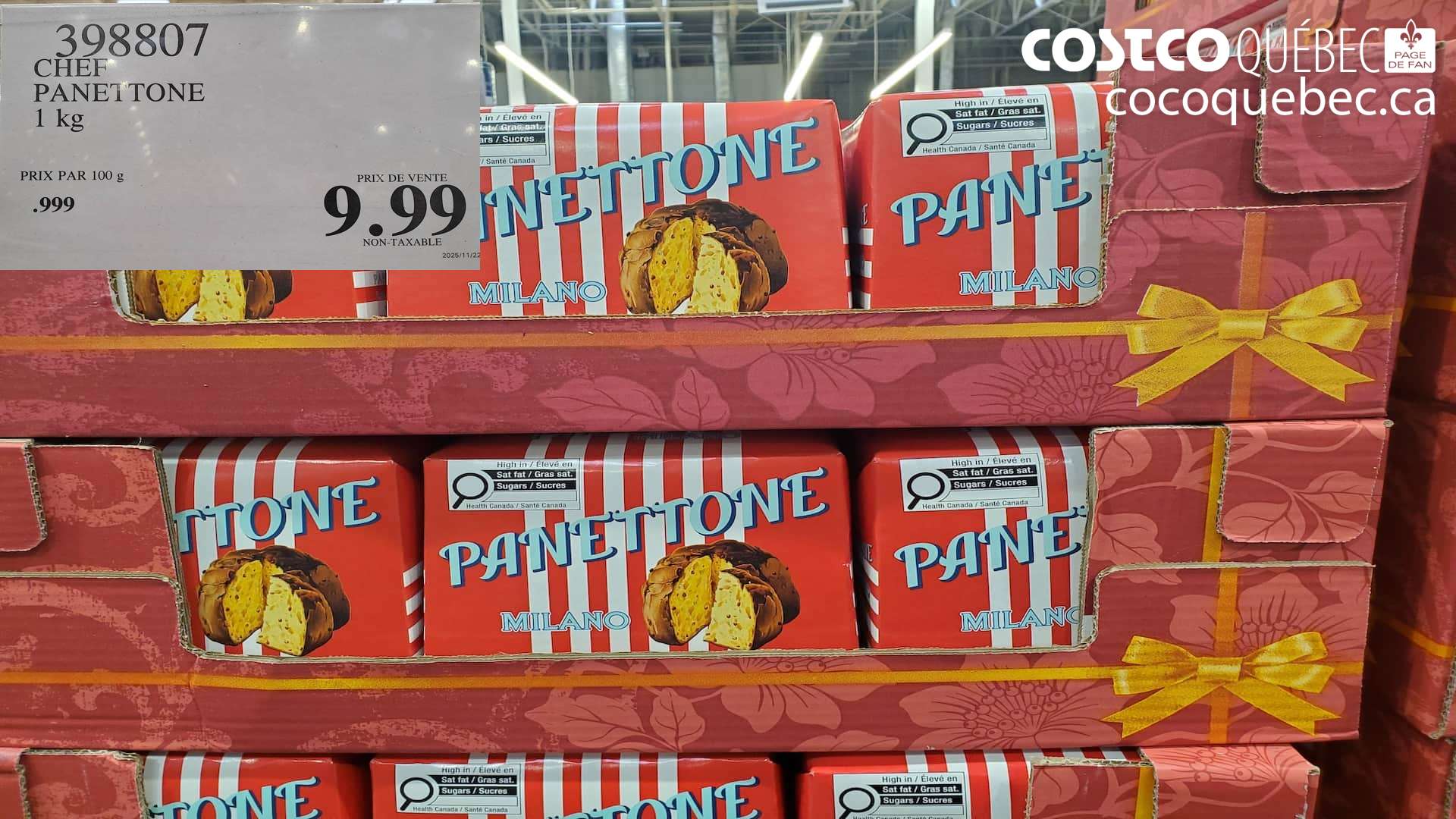 398807 CHEF PANETTONE | kG $9.99