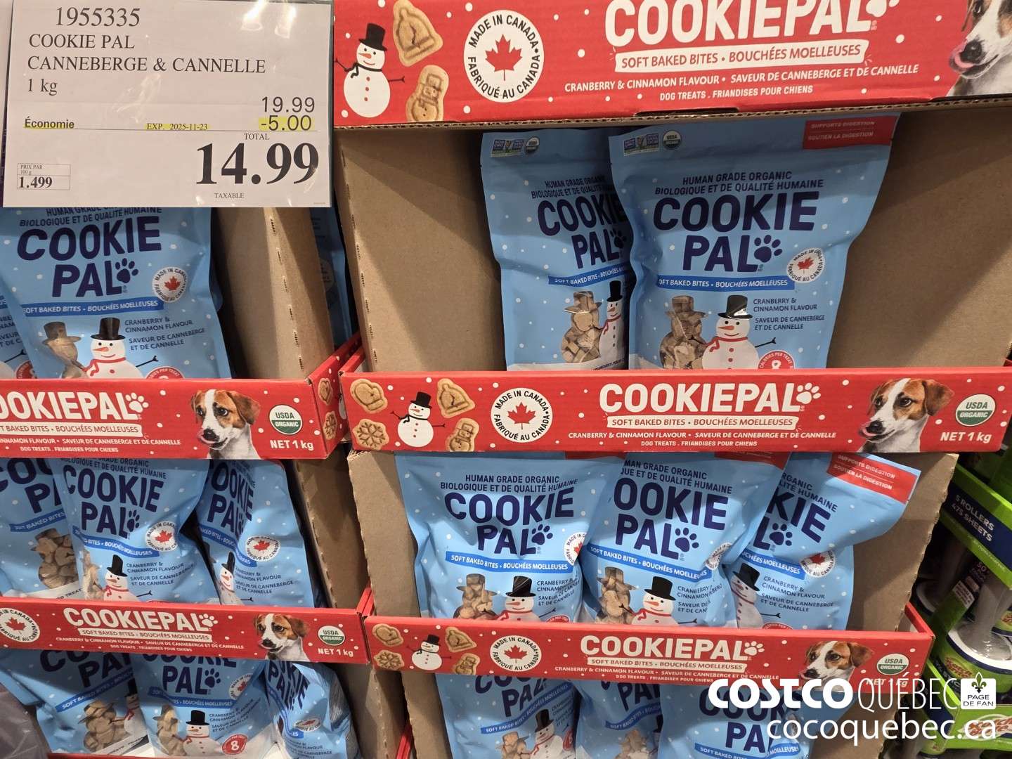 1955335 COOKIE PAL CANNEBERGE & CANNELLE 1KG ($5.00 INSTANT SAVINGS EXPIRES ON 2025-11-23) $14.99