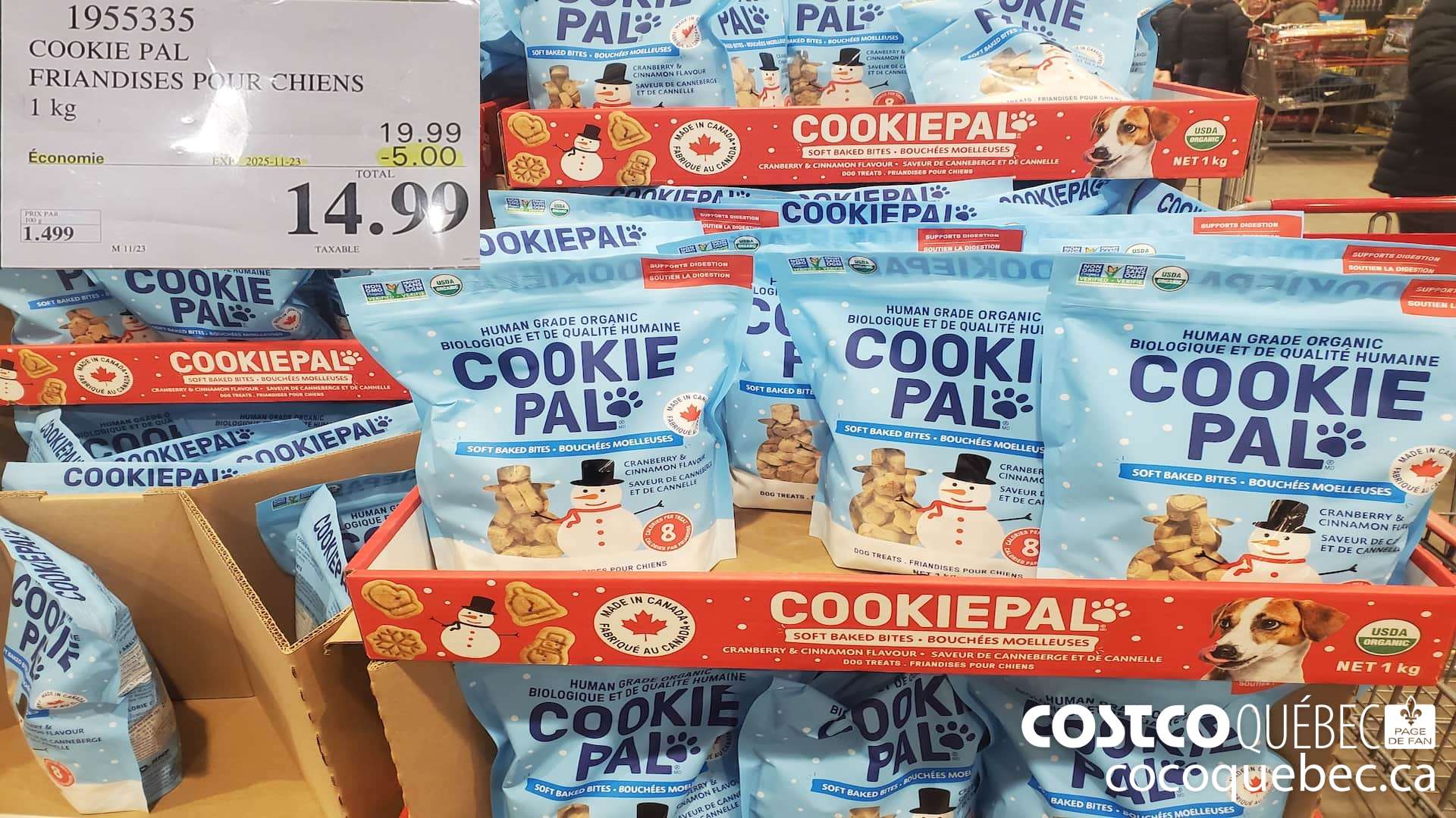 1955335 COOKIE PAL CANNEBERGE & CANNELLE 1KG ($5.00 INSTANT SAVINGS EXPIRES ON 2025-11-23) $14.99
