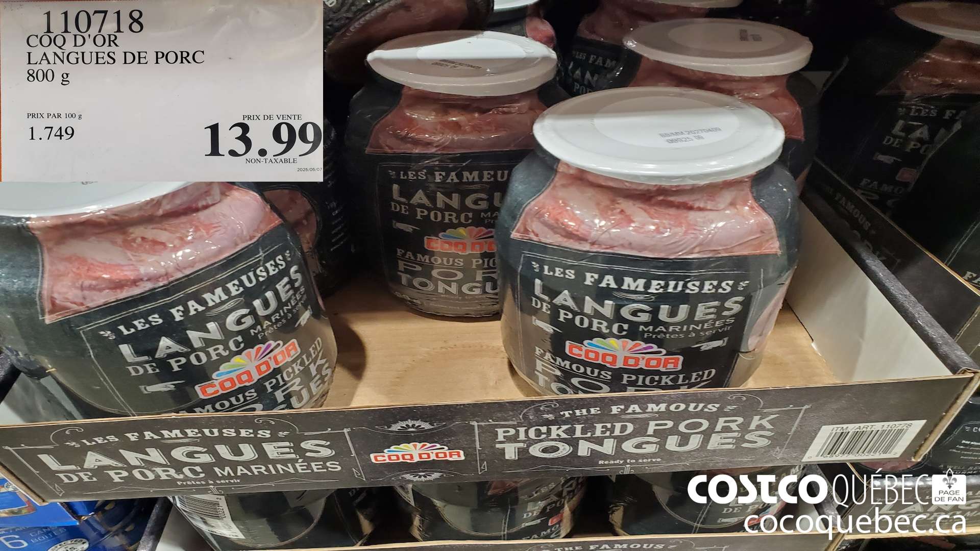 110718 COQ D'O CANGUES DE PORC 800 g  $13.99