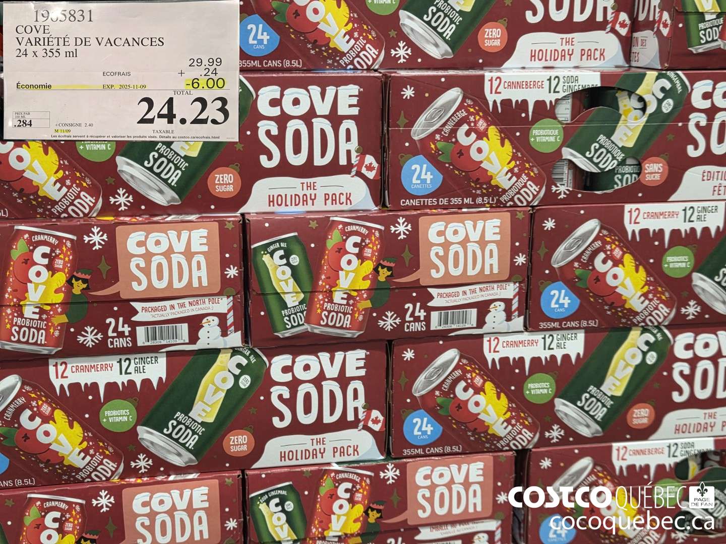 1965831 COVE VARIETE DE VACANCES 24 X 355ML ($6.00 INSTANT SAVINGS EXPIRES ON 2025-11-09) $24.23