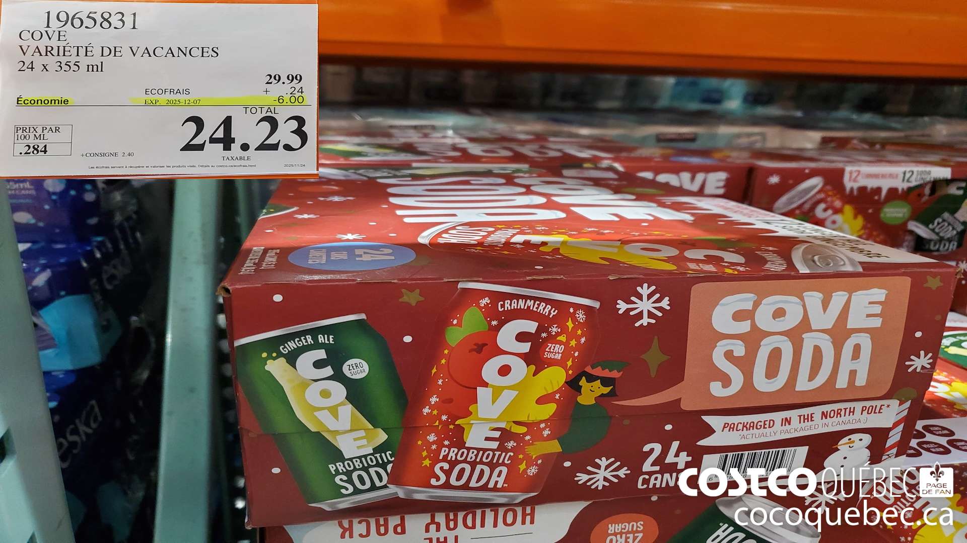 1965831 COVE VARIETE DE VACANCES 24 X 355ML ($6.00 INSTANT SAVINGS EXPIRES ON 2025-12-07) $24.23