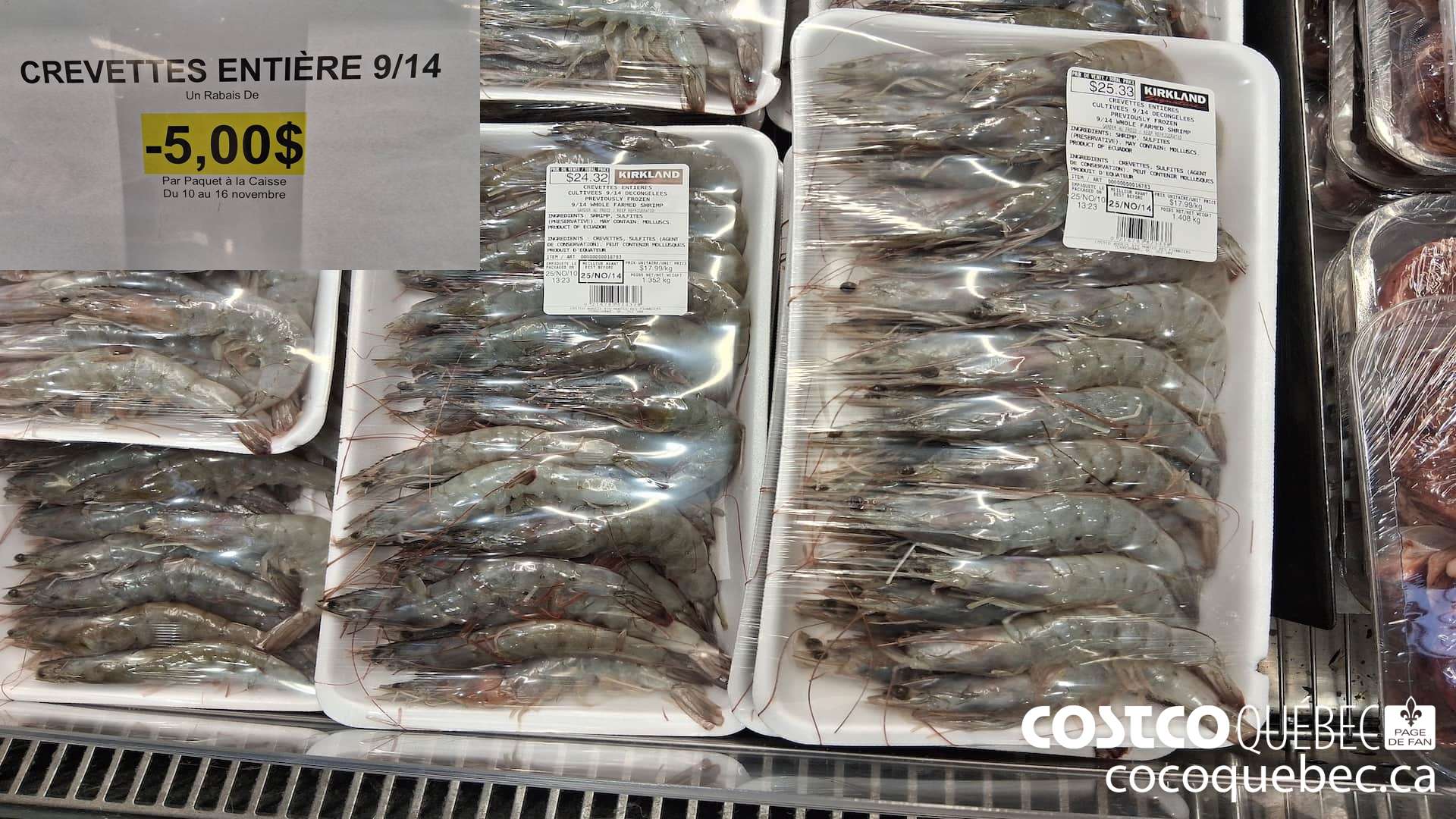 16783 CREVETTES ENTIERE 9/14  ($5.00 INSTANT SAVINGS)