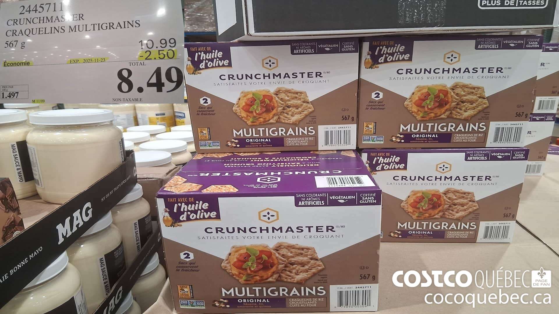 2445711 CRUNCHMASTER CRAQUELINS MULTIGRAINS 567G ($2.50 INSTANT SAVINGS EXPIRES ON 2025-11-23) $8.49