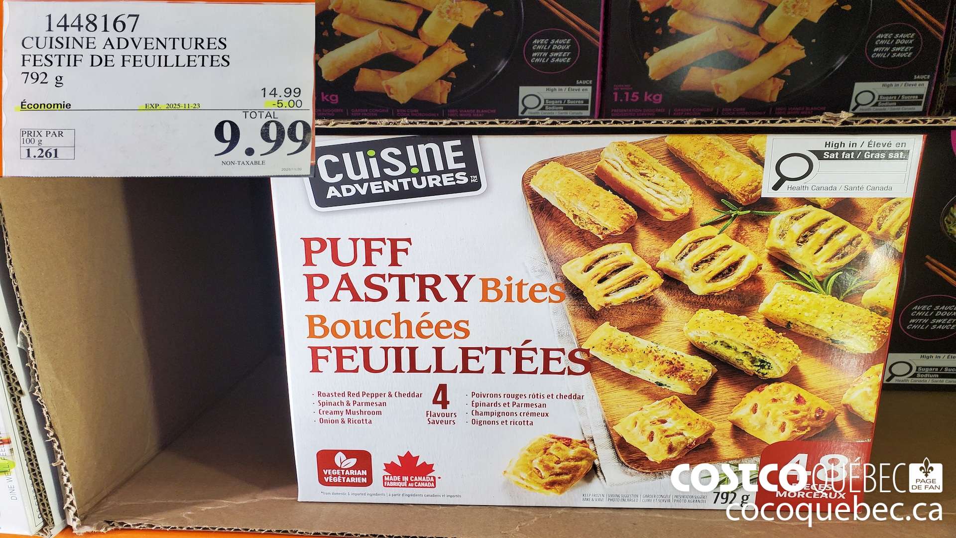 1448167 CUISINE ADVENTURES BOUCHES FEUILLETEES  ($5.00 INSTANT SAVINGS EXPIRES ON 2022-11-23) $9.99