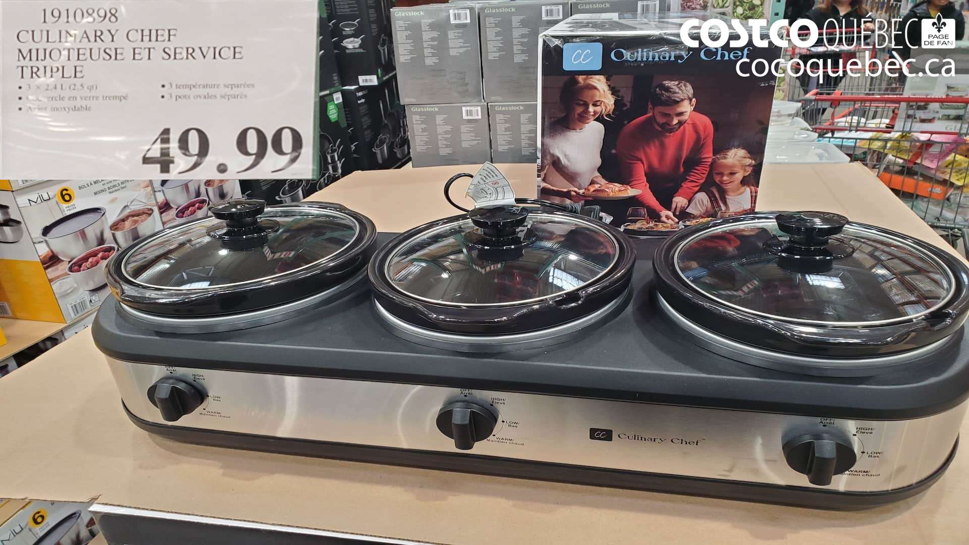 1910898 CULINARY CHEF MIJOTEUSE ET SERVICE TRIPLE $49.99