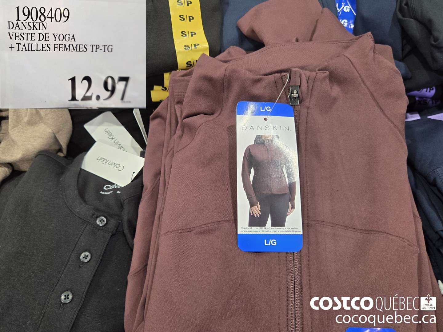 1908409 DANSKIN VESTE DE YOGA TAILLES FEMMES TP-TG $12.97