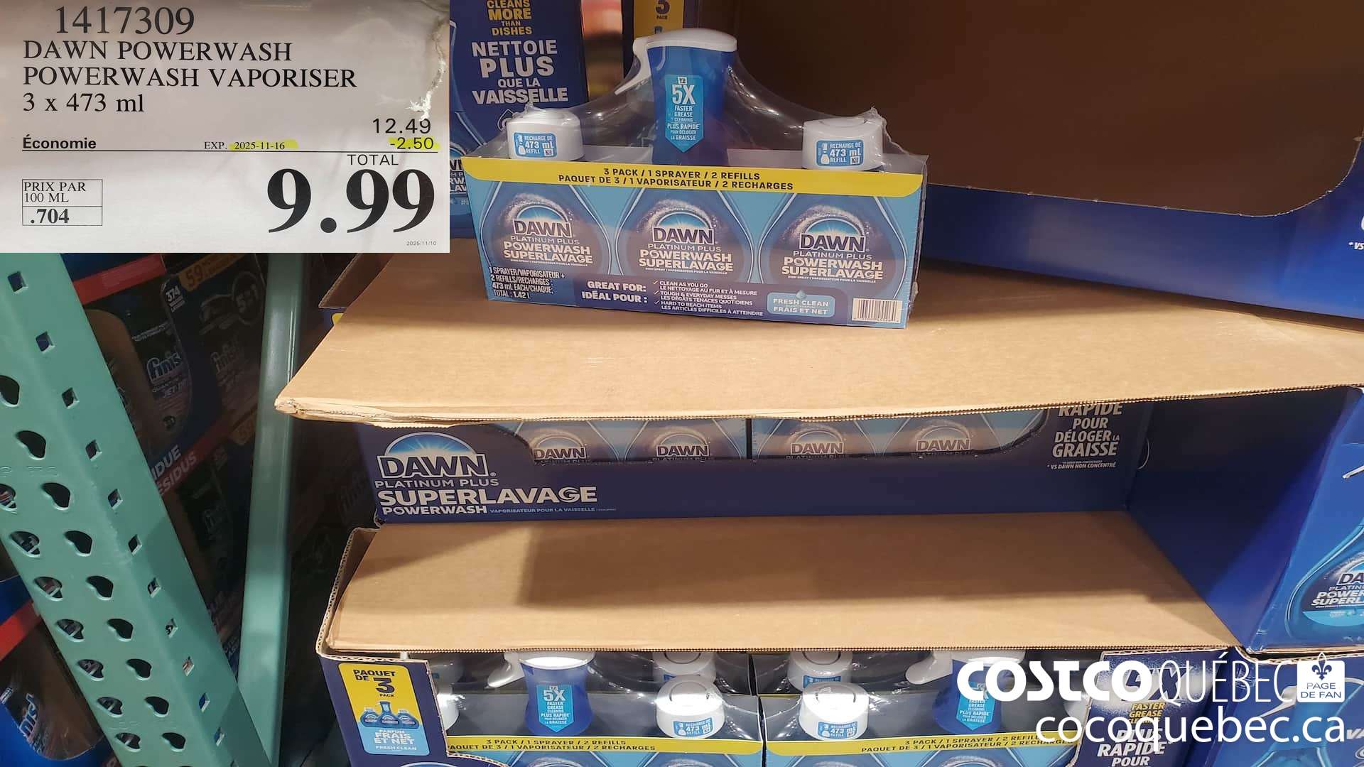 1417309 DAWN POWERWASH POWERWASH VAPORISER 3X473 ML ($2.50 INSTANT SAVINGS EXPIRES ON 2025-11-16) $9.99