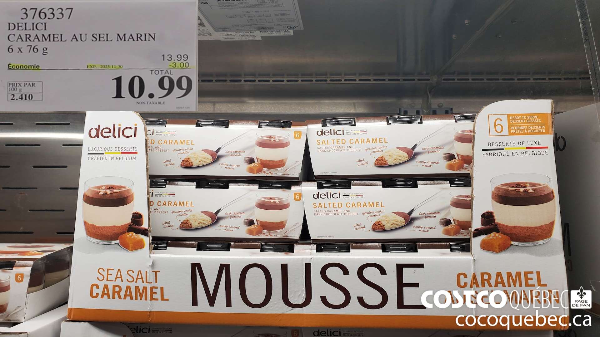 376337 DELICI CARAMEL AU SEL MARIN 6 x 76 g  ($3.00 INSTANT SAVINGS EXPIRES ON 2025-11-30) $10.99