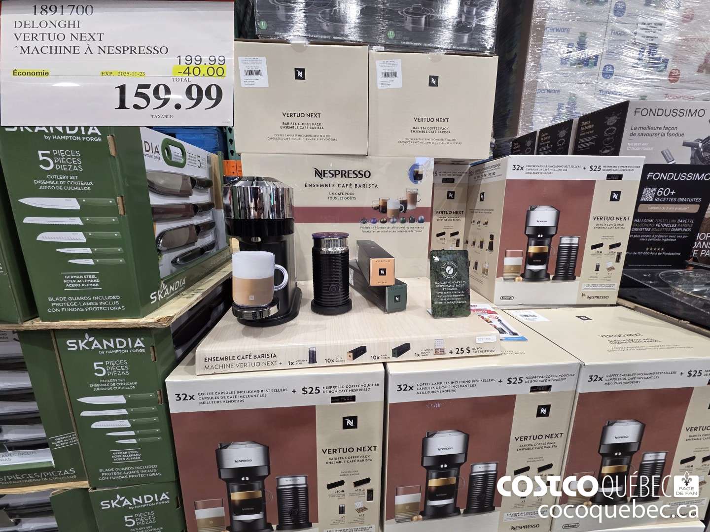 1891700 DELONGHI NESPRESSO VERTUO MACHINE A NESPRESSO  ($40.00 INSTANT SAVINGS EXPIRES ON 2025-11-23) $159.99