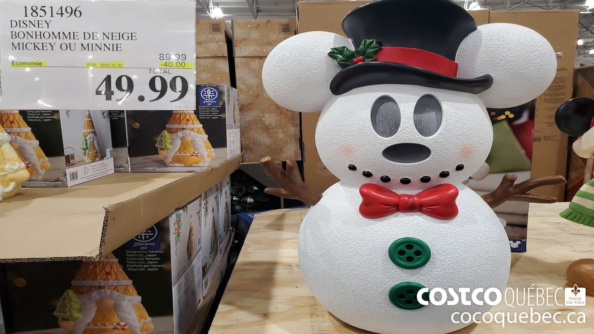 1851496 DISNEY BONHOMME DE NEIGE MICKEY OU MINNIE ($40.00 INSTANT SAVINGS EXPIRES ON 2025-11-30) $49.99