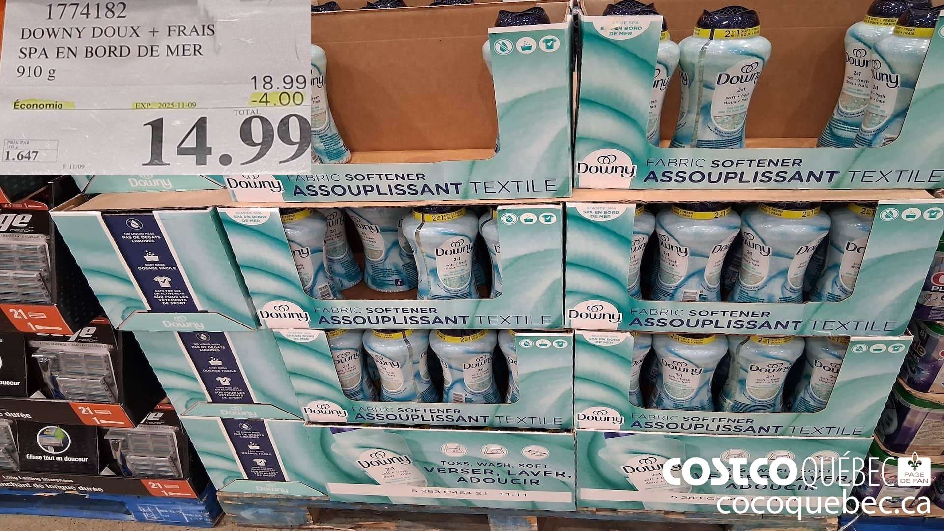 1774182 DOWNY DOUX + FRAIS SPA EN BORD DE MER 910 G  ($4.00 INSTANT SAVINGS EXPIRES ON 2025-11-09) $14.99