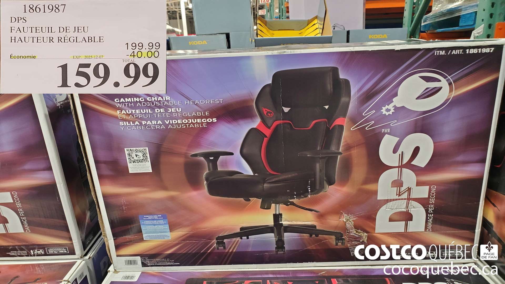 1861987 DPS FAUTBUIL DE JEU HAUTEUR REGLABLE ($40.00 INSTANT SAVINGS EXPIRES ON 2025-12-07) $159.99