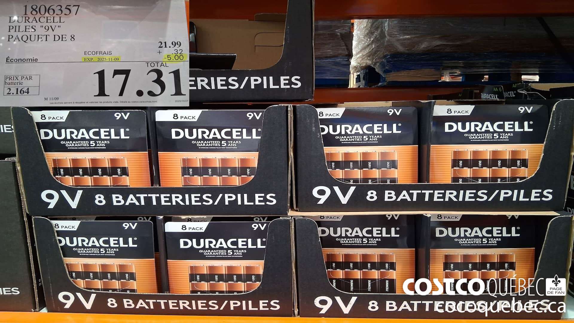 1806357 DURACELL PILES 