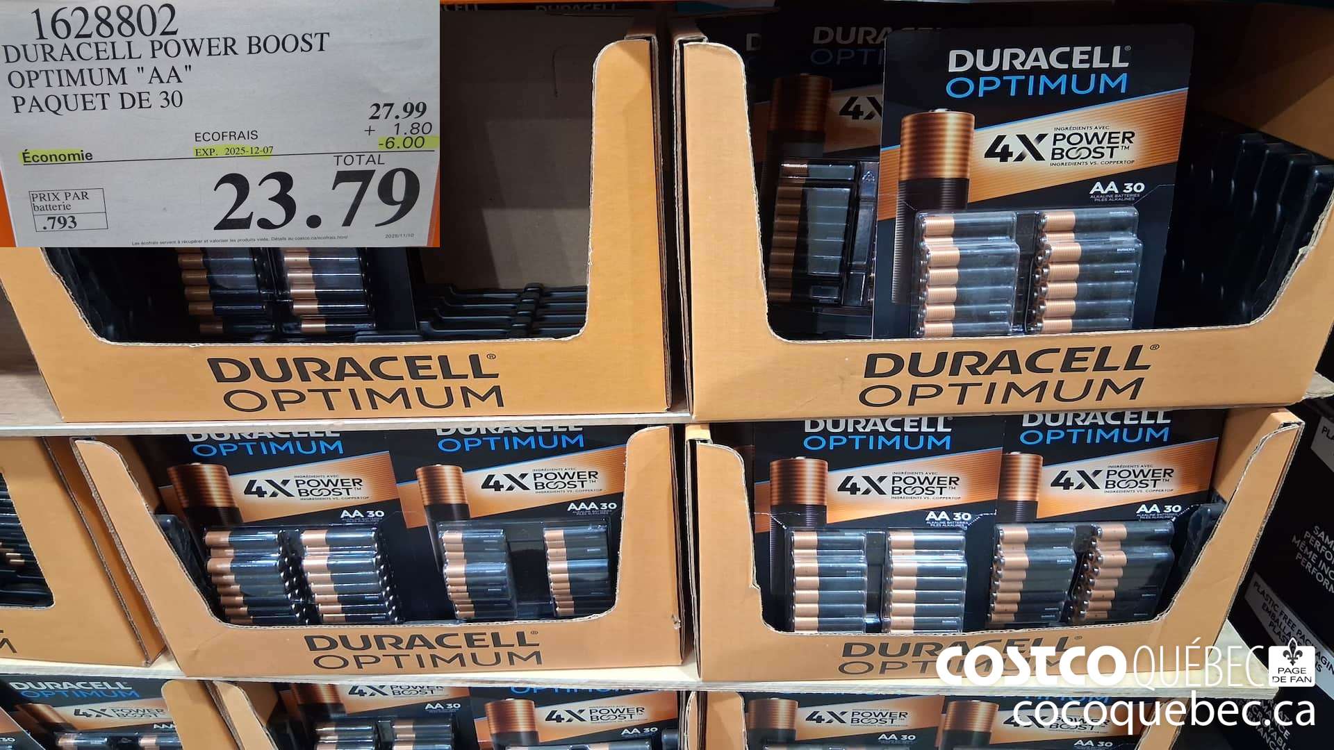 1628802 DURACELL POWER BOOST OPTIMUM 